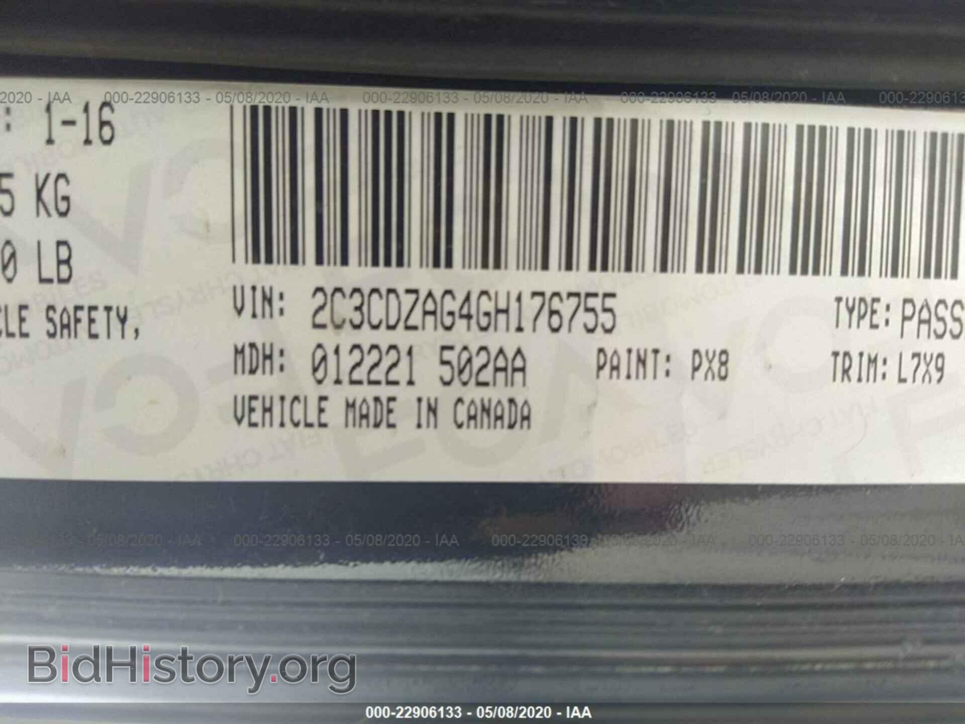2016 DODGE CHALLENGER - VIN: 2C3CDZAG4GH176755 - Photo 9