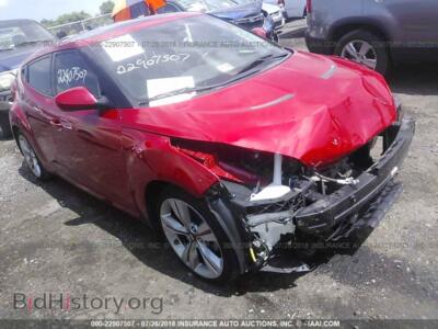 2013 Hyundai VELOSTER, красный — VIN KMHTC6AD2DU170329, IAAI