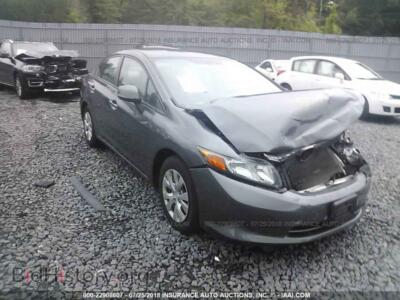 2012 Honda CIVIC, gray — VIN 19XFB2F52CE356061, IAAI