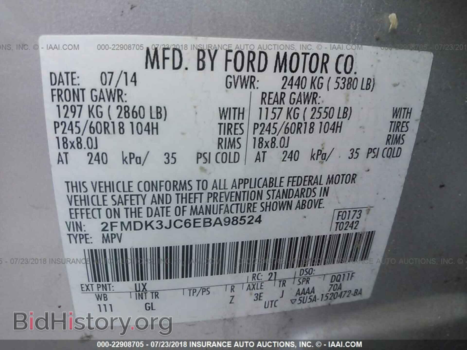 2014 Ford Edge - VIN: 2FMDK3JC6EBA98524 - Photo 9