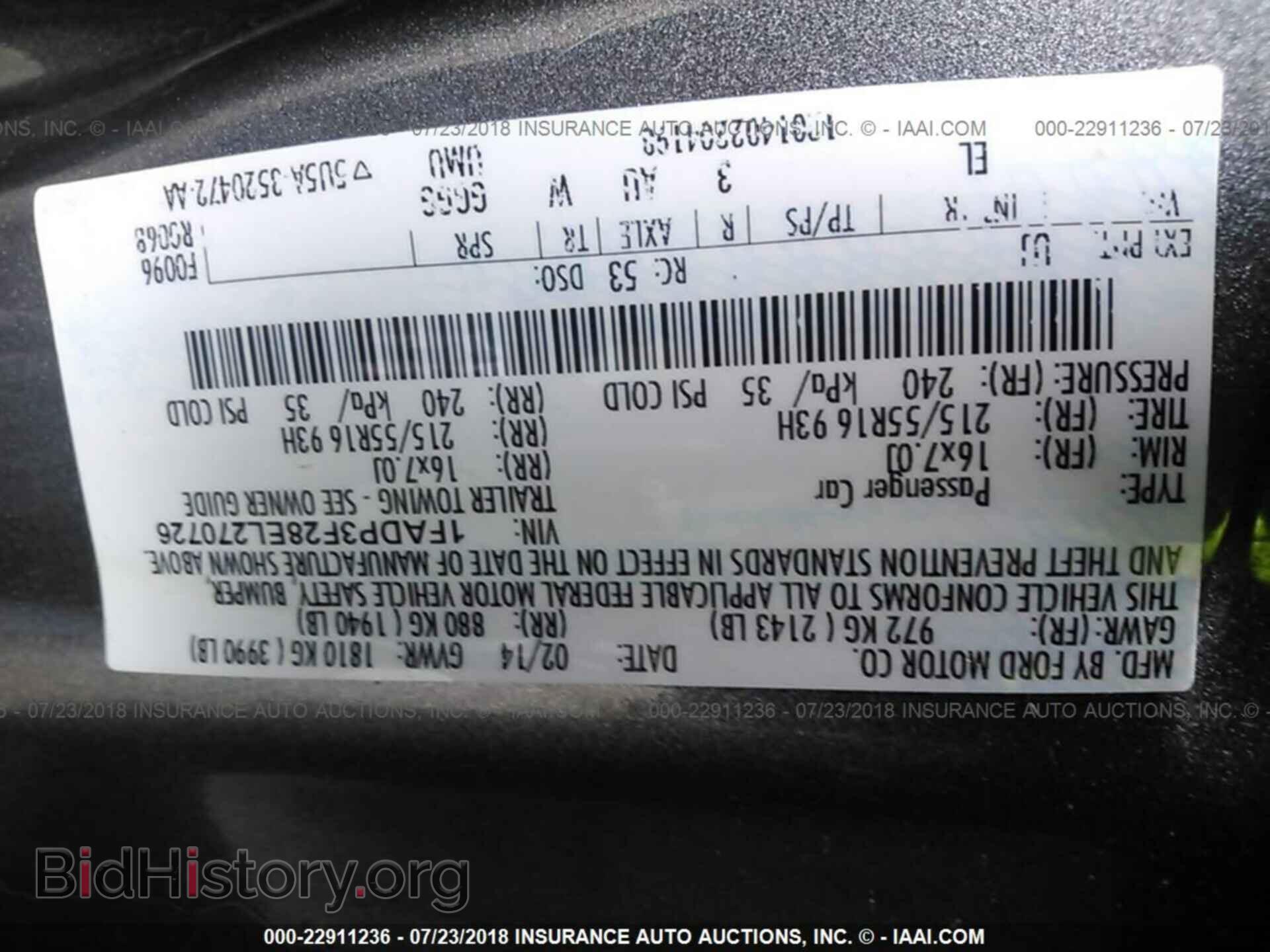 2014 FORD FOCUS - VIN: 1FADP3F28EL270726 - Photo 9