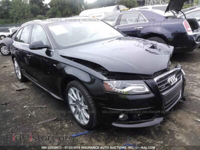2012 Audi A4, черный — VIN WAUWFAFL7CA074706, IAAI