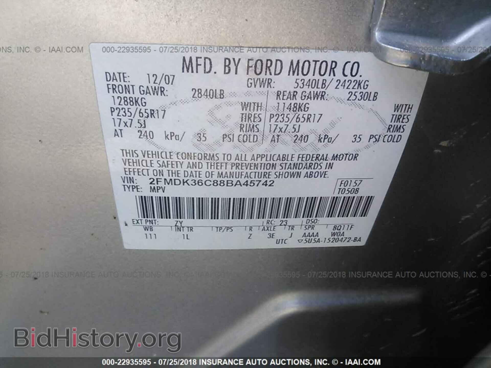 2008 FORD EDGE - VIN: 2FMDK36C88BA45742 - Photo 9