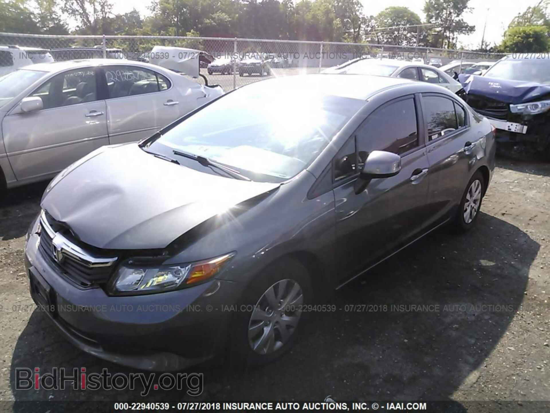 2012 Honda Civic - VIN: 2HGFB2F54CH577117 - Фото 2