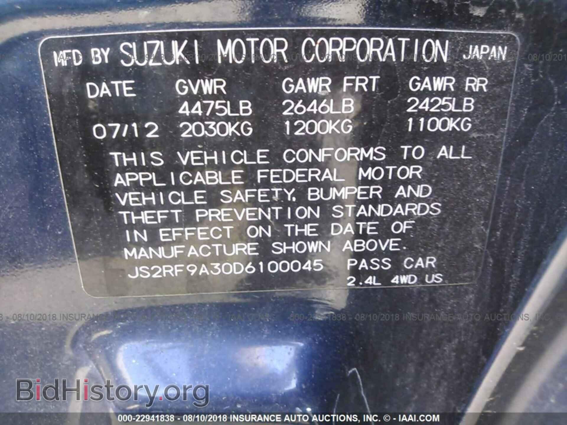 2013 Suzuki Kizashi - VIN: JS2RF9A30D6100045 - Photo 9