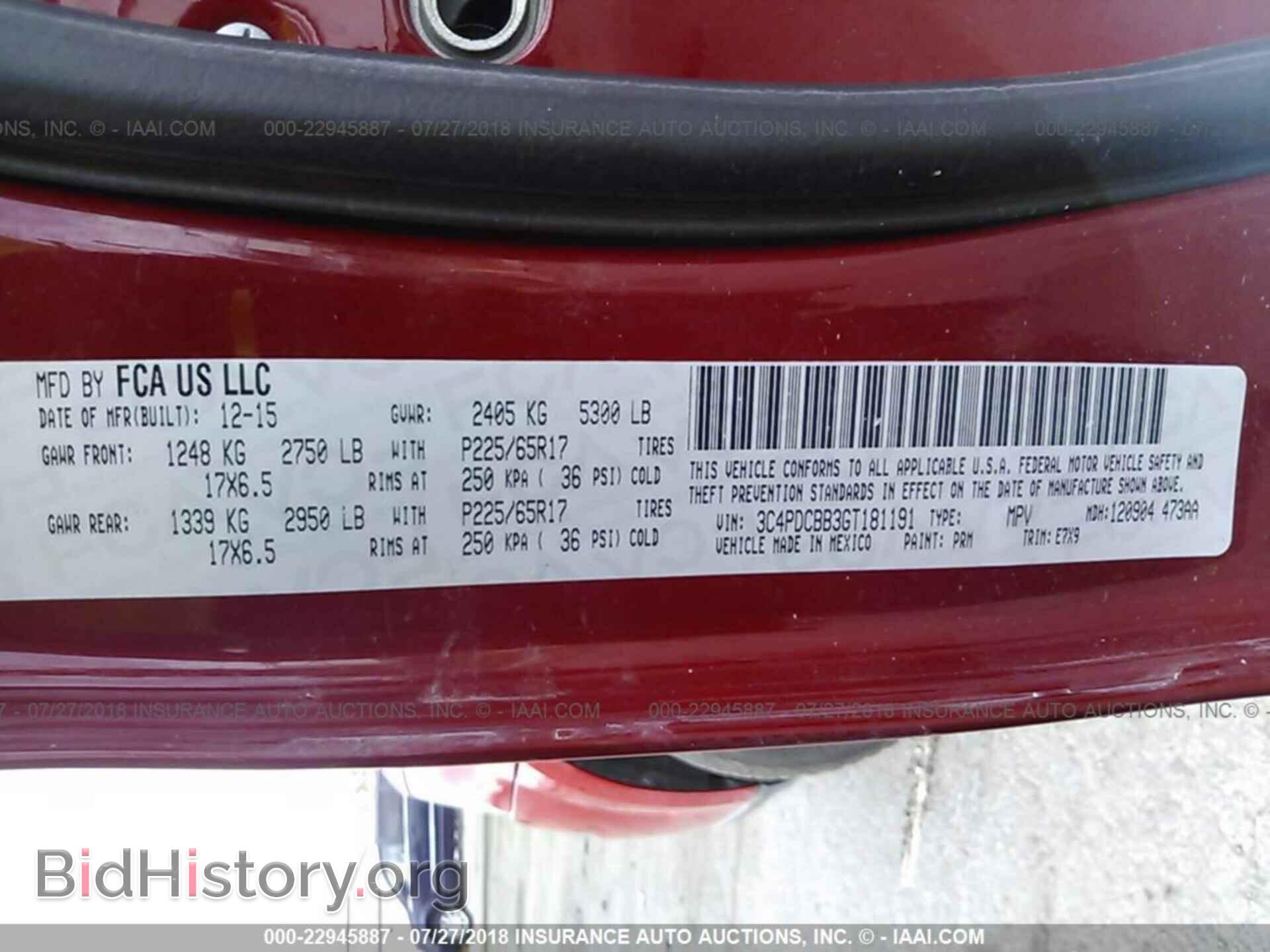 2016 Dodge Journey - VIN: 3C4PDCBB3GT181191 - Фото 9