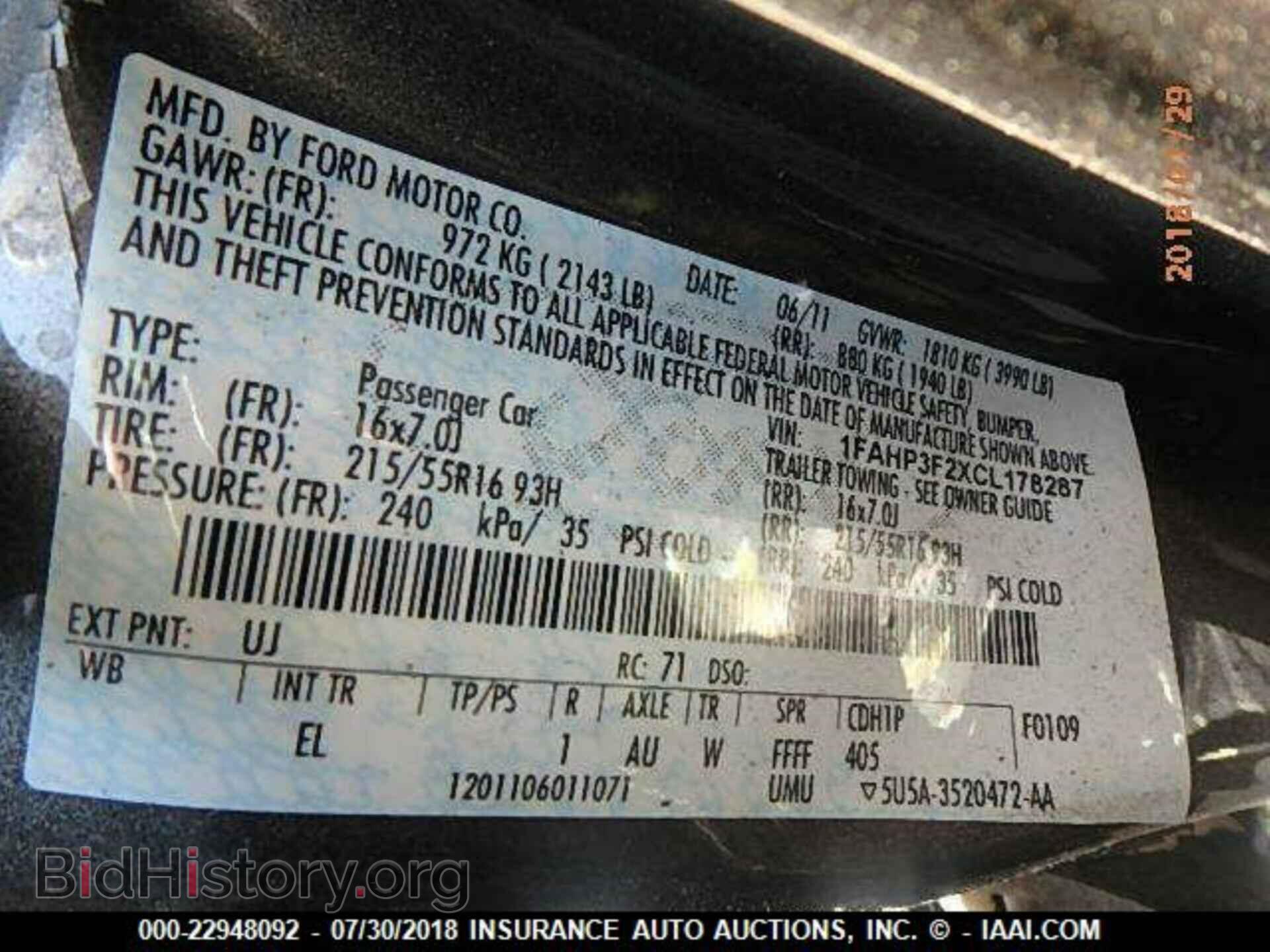 2012 Ford Focus - VIN: 1FAHP3F2XCL178287 - Photo 9