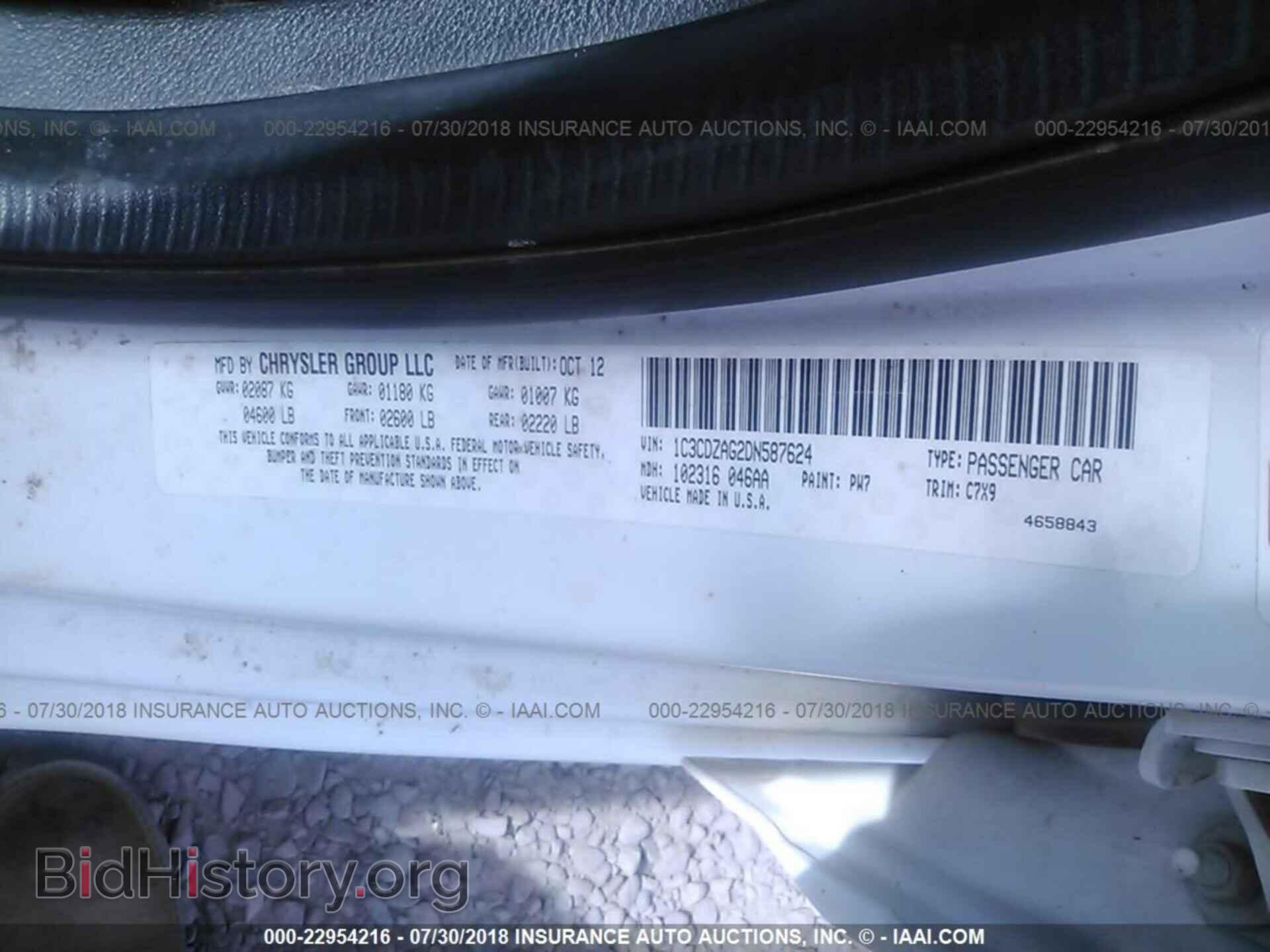 2013 Dodge Avenger - VIN: 1C3CDZAG2DN587624 - Фото 9