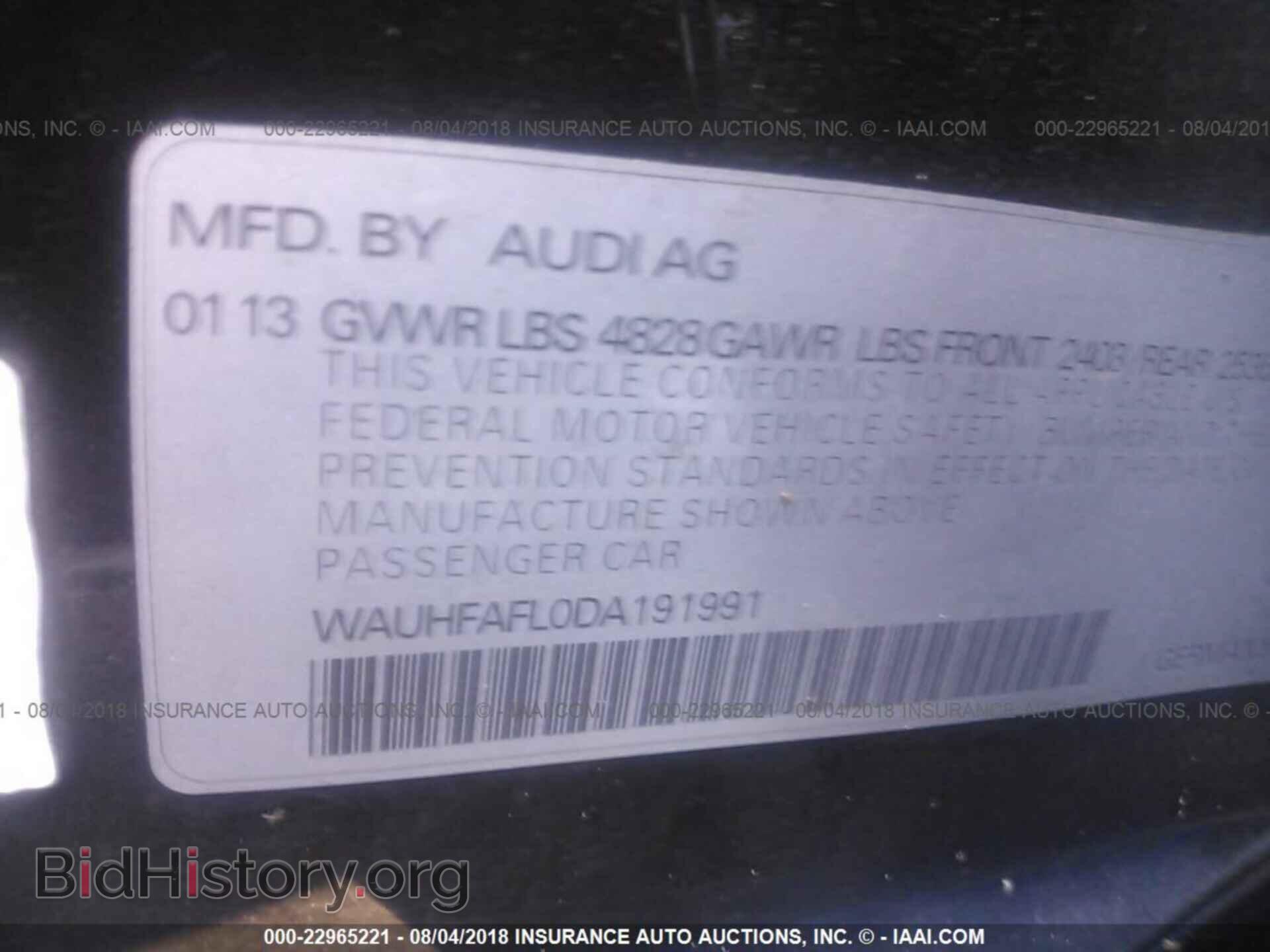 2013 Audi A4 - VIN: WAUHFAFL0DA191991 - Photo 9