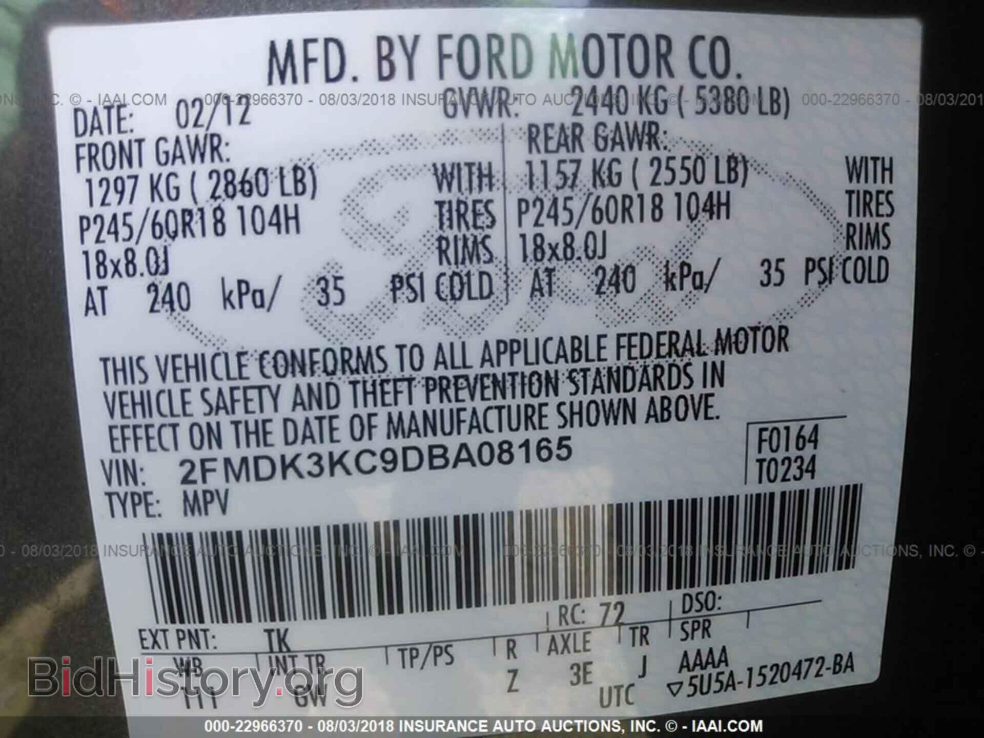 2013 Ford Edge - VIN: 2FMDK3KC9DBA08165 - Photo 9