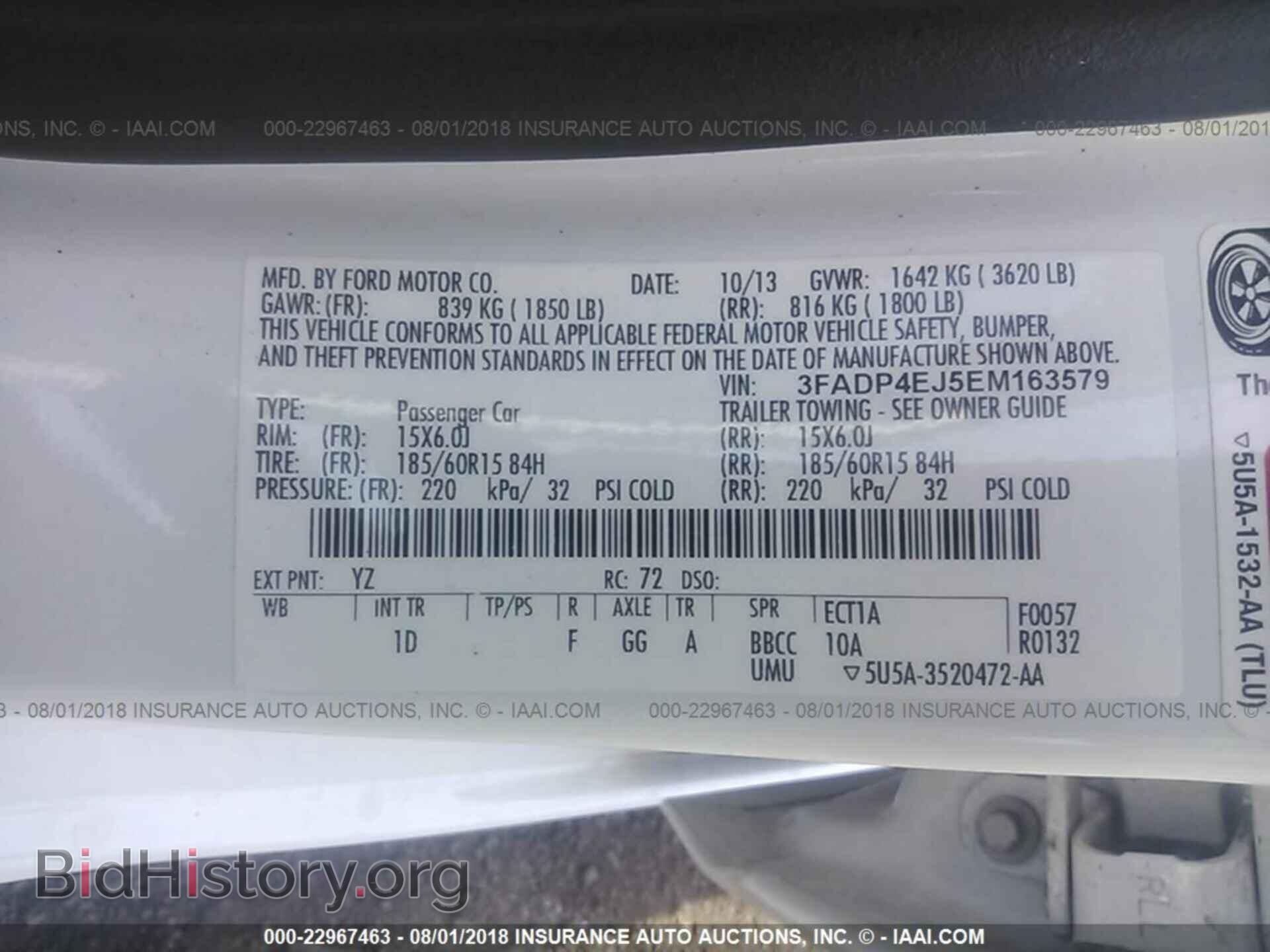 2014 Ford Fiesta - VIN: 3FADP4EJ5EM163579 - Фото 9