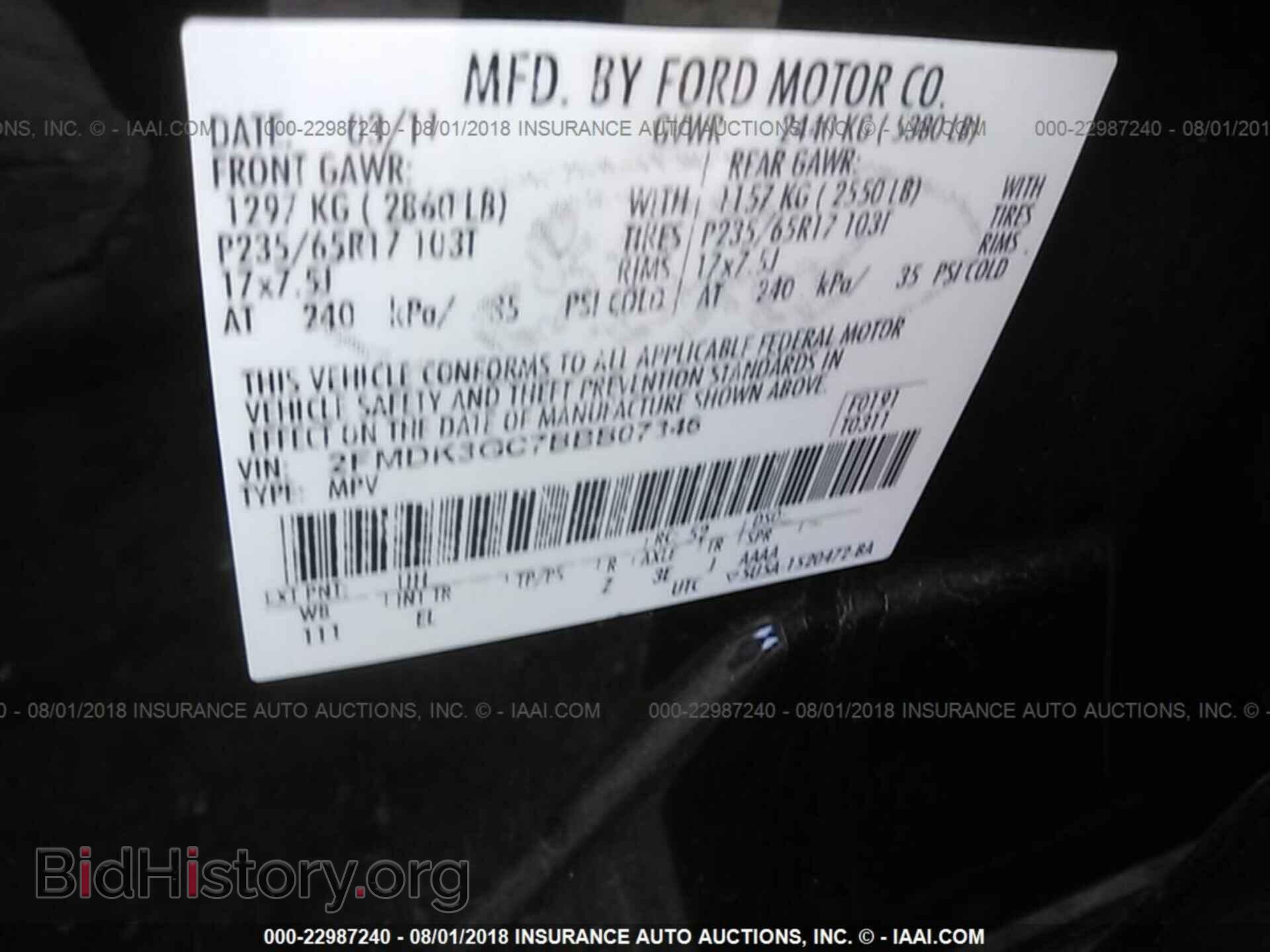 2011 Ford Edge - VIN: 2FMDK3GC7BBB07346 - Photo 9