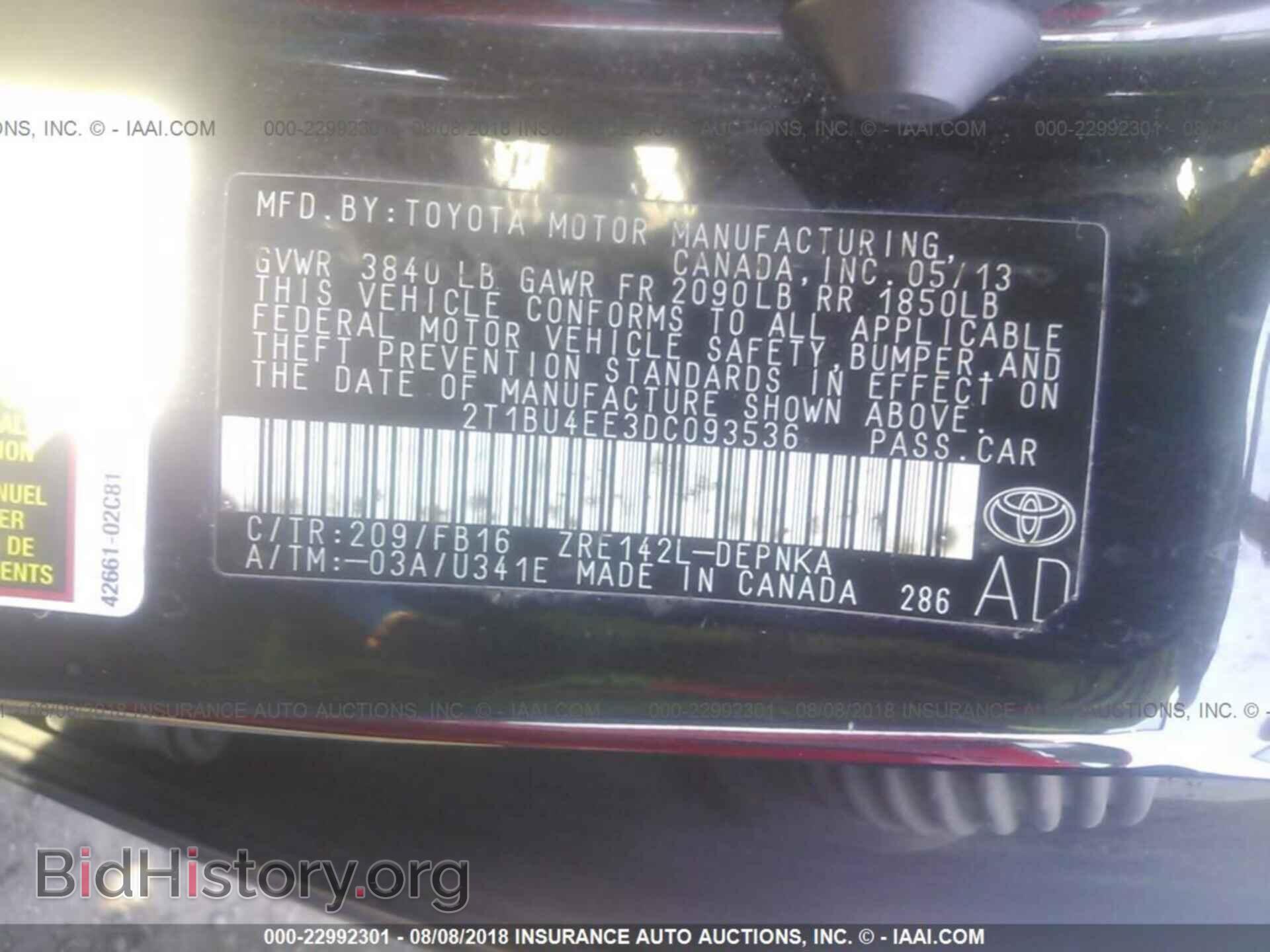 2013 Toyota Corolla - VIN: 2T1BU4EE3DC093536 - Photo 9