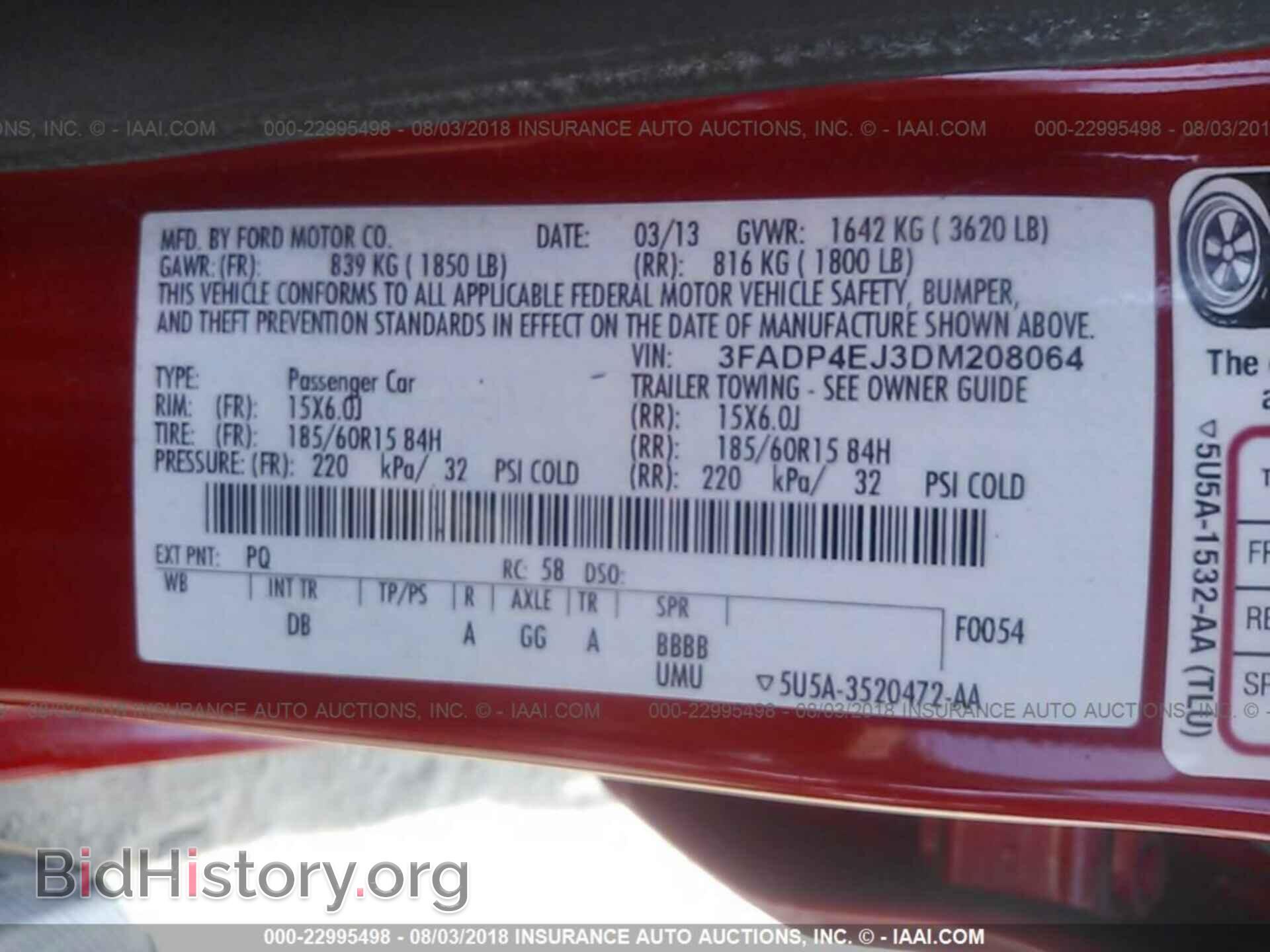 2013 Ford Fiesta - VIN: 3FADP4EJ3DM208064 - Фото 9