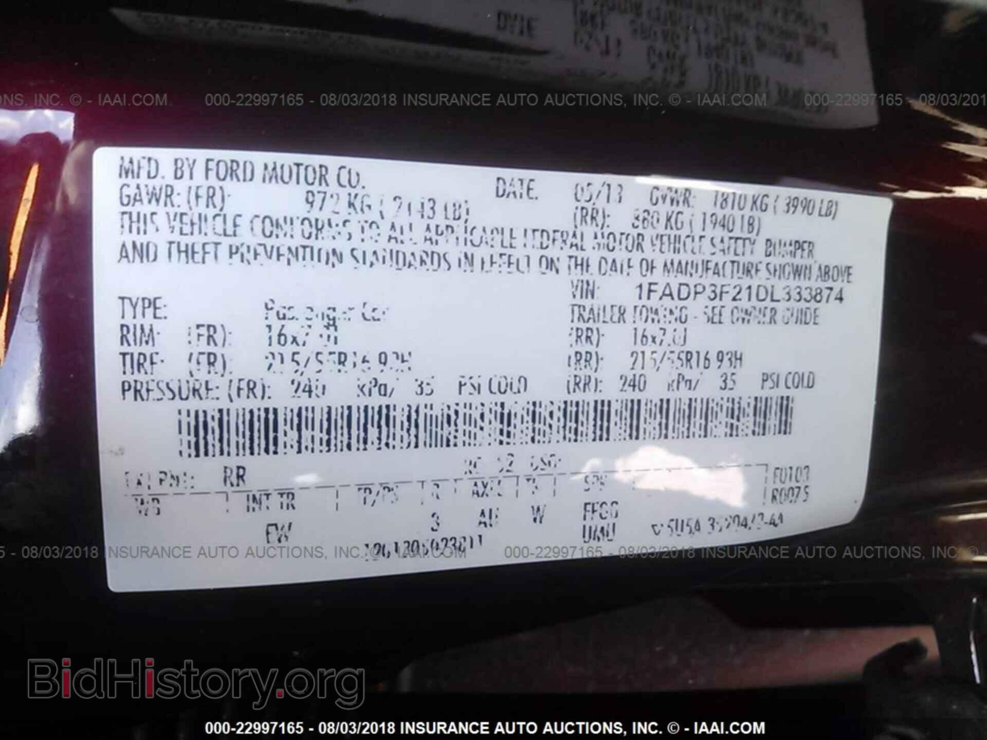 2013 FORD FOCUS - VIN: 1FADP3F21DL333874 - Фото 9