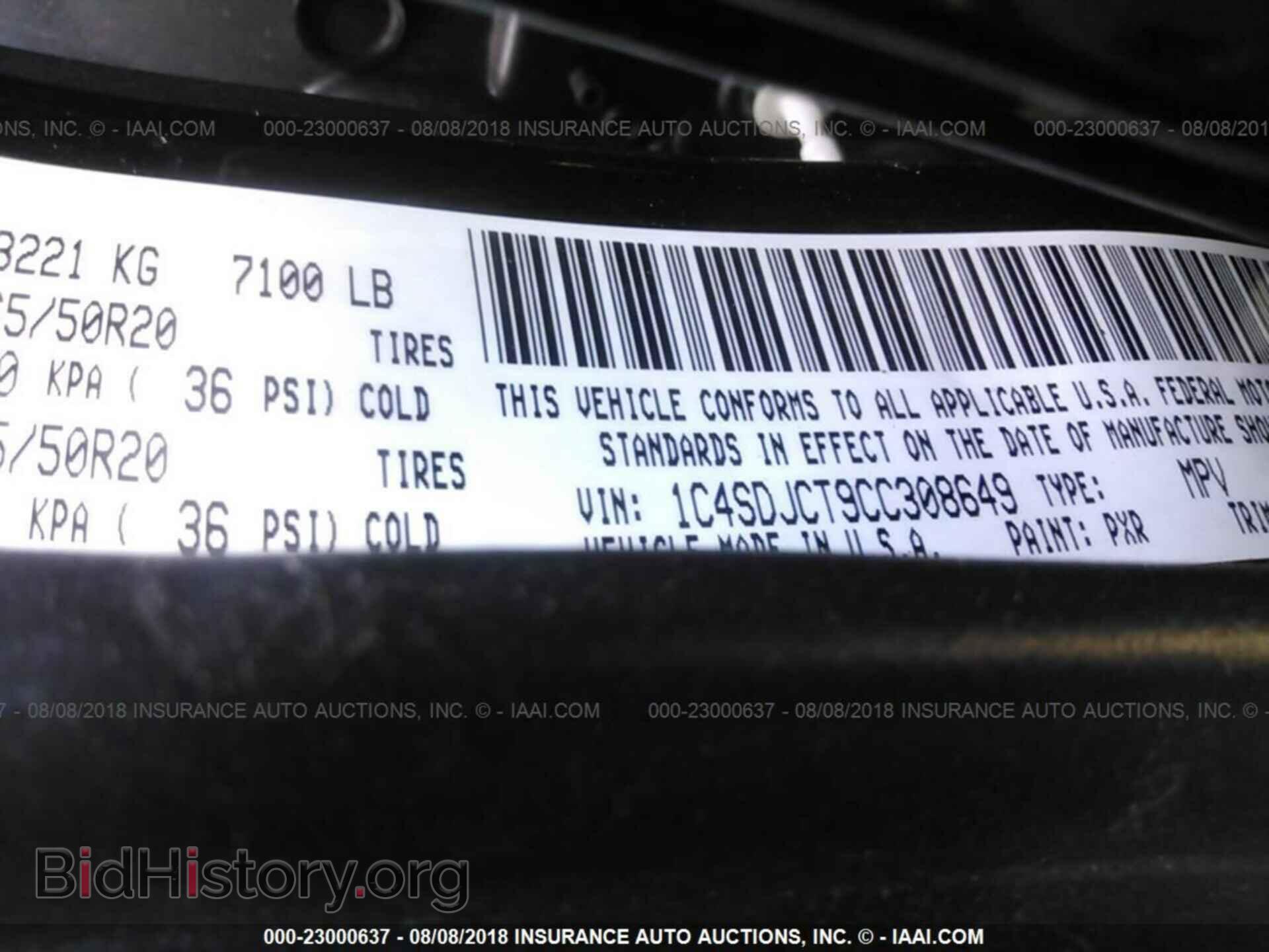 2012 Dodge Durango - VIN: 1C4SDJCT9CC308649 - Photo 9