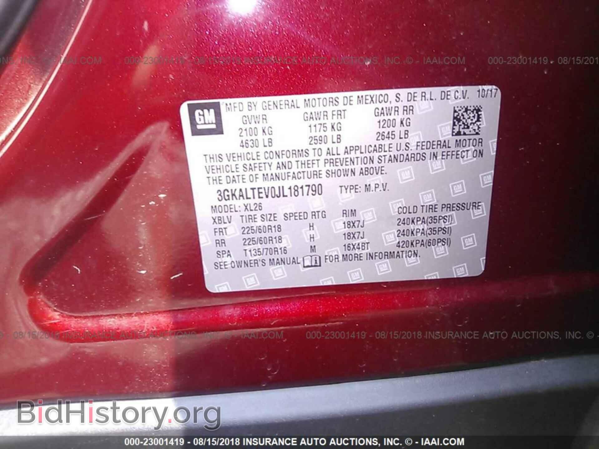 2018 Gmc Terrain - VIN: 3GKALTEV0JL181790 - Photo 9
