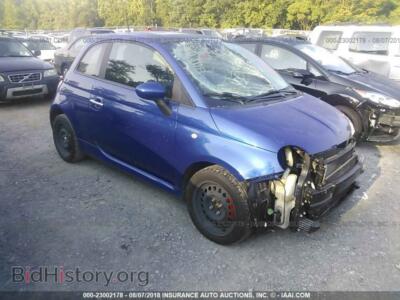 2012 Fiat 500, синий — VIN 3C3CFFBR5CT385710, IAAI