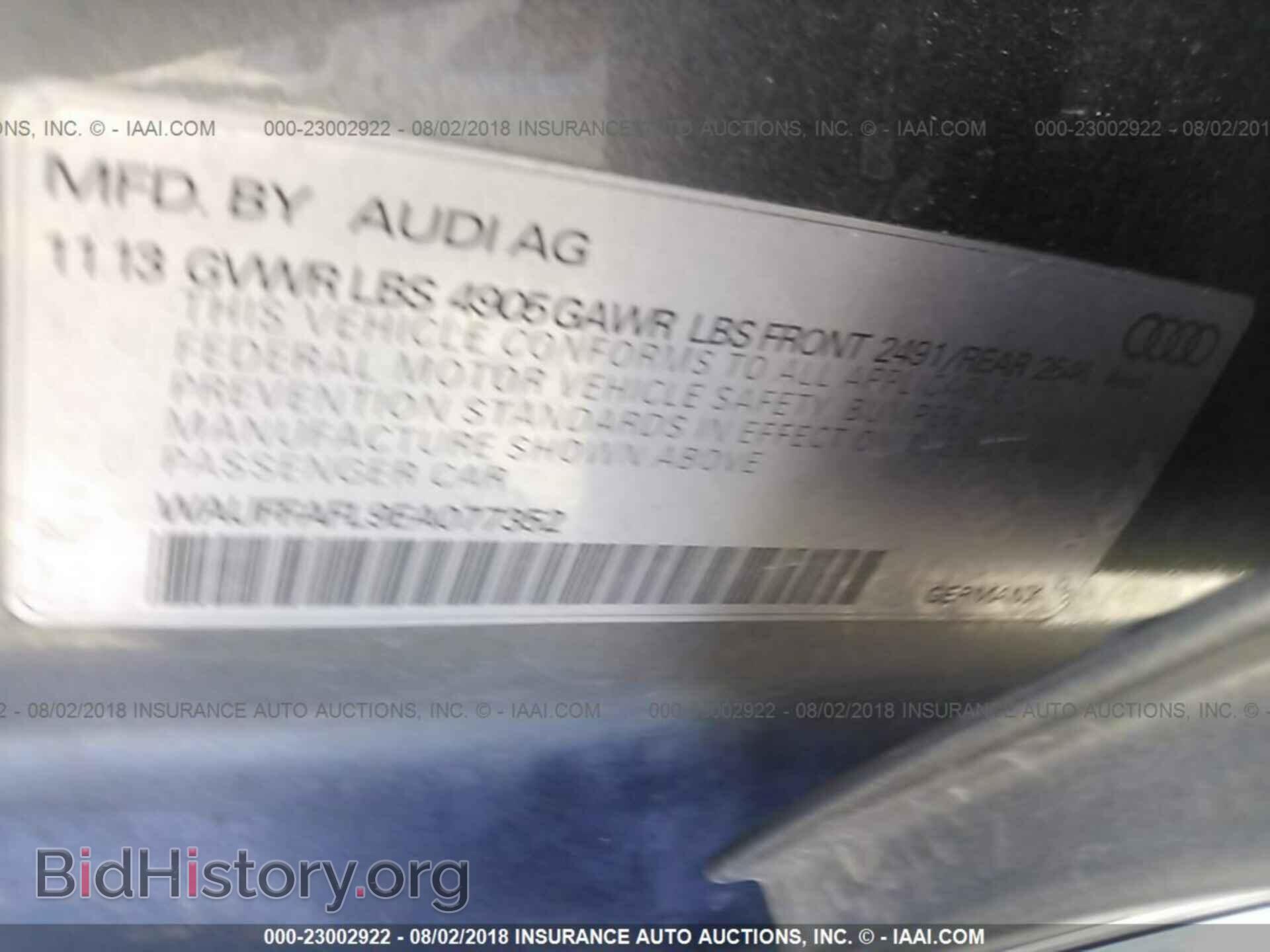 2014 Audi A4 - VIN: WAUFFAFL9EA077352 - Фото 9