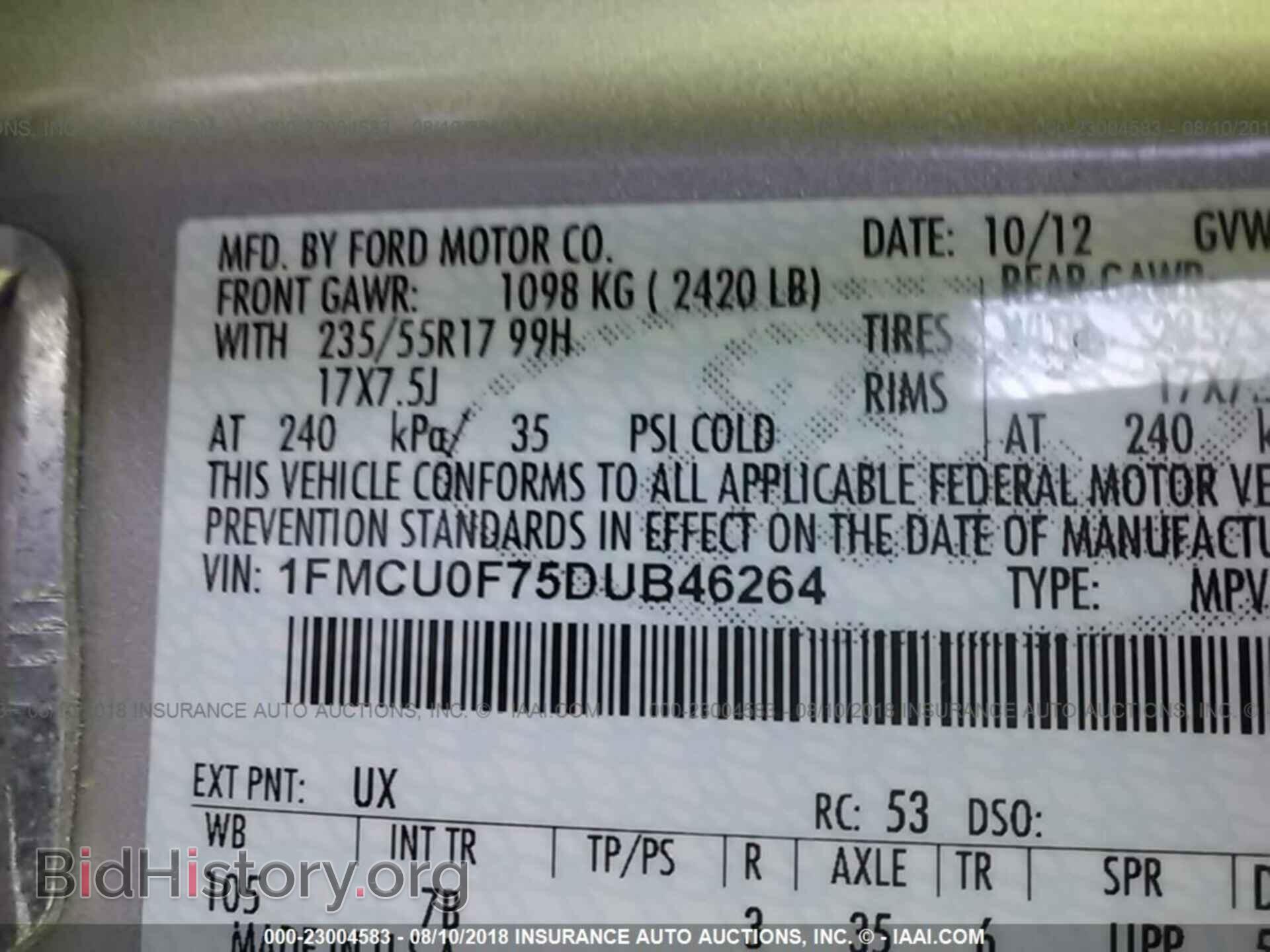 2013 Ford Escape - VIN: 1FMCU0F75DUB46264 - Photo 9