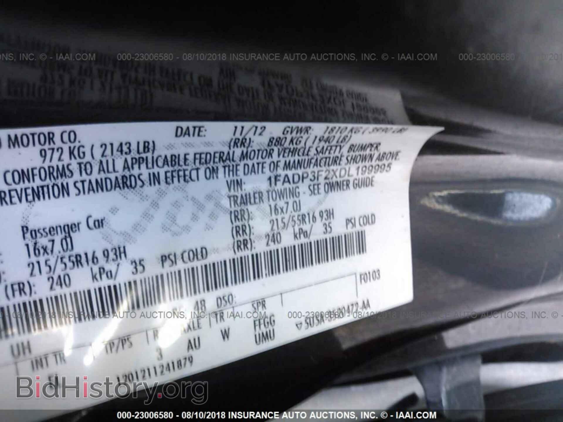 2013 FORD FOCUS - VIN: 1FADP3F2XDL199995 - Photo 9