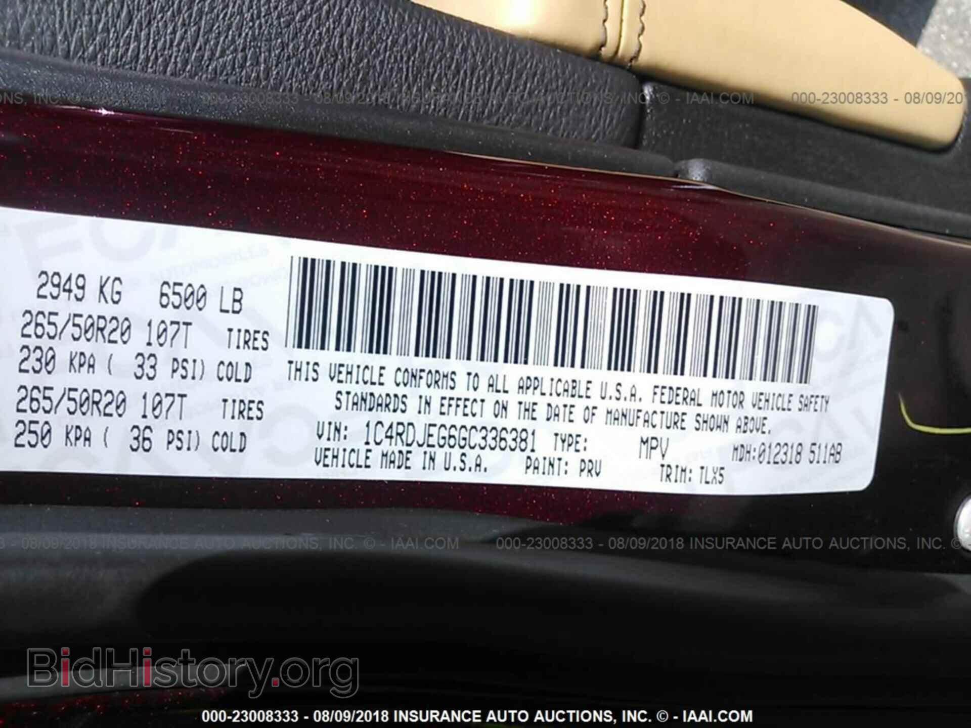 2016 DODGE DURANGO - VIN: 1C4RDJEG6GC336381 - Photo 9