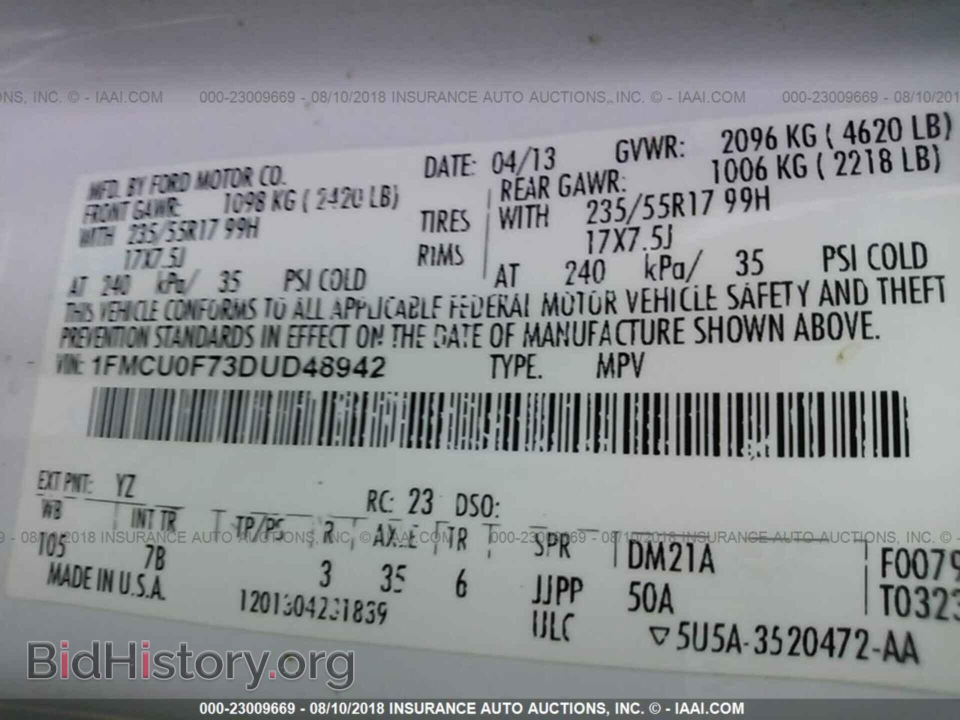 2013 Ford Escape - VIN: 1FMCU0F73DUD48942 - Photo 9