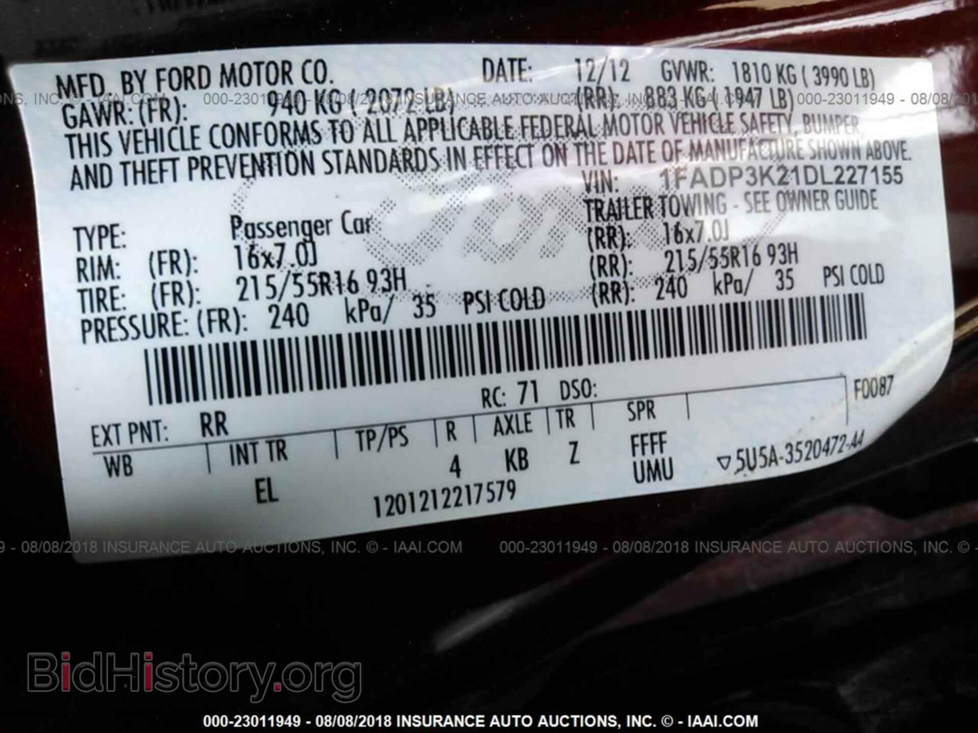 2013 Ford Focus - VIN: 1FADP3K21DL227155 - Фото 9
