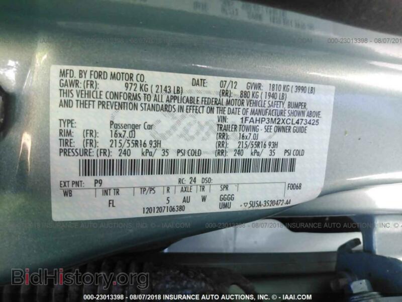 2012 Ford FOCUS (VIN 1FAHP3M2XCL473425) — фото 9 из 10
