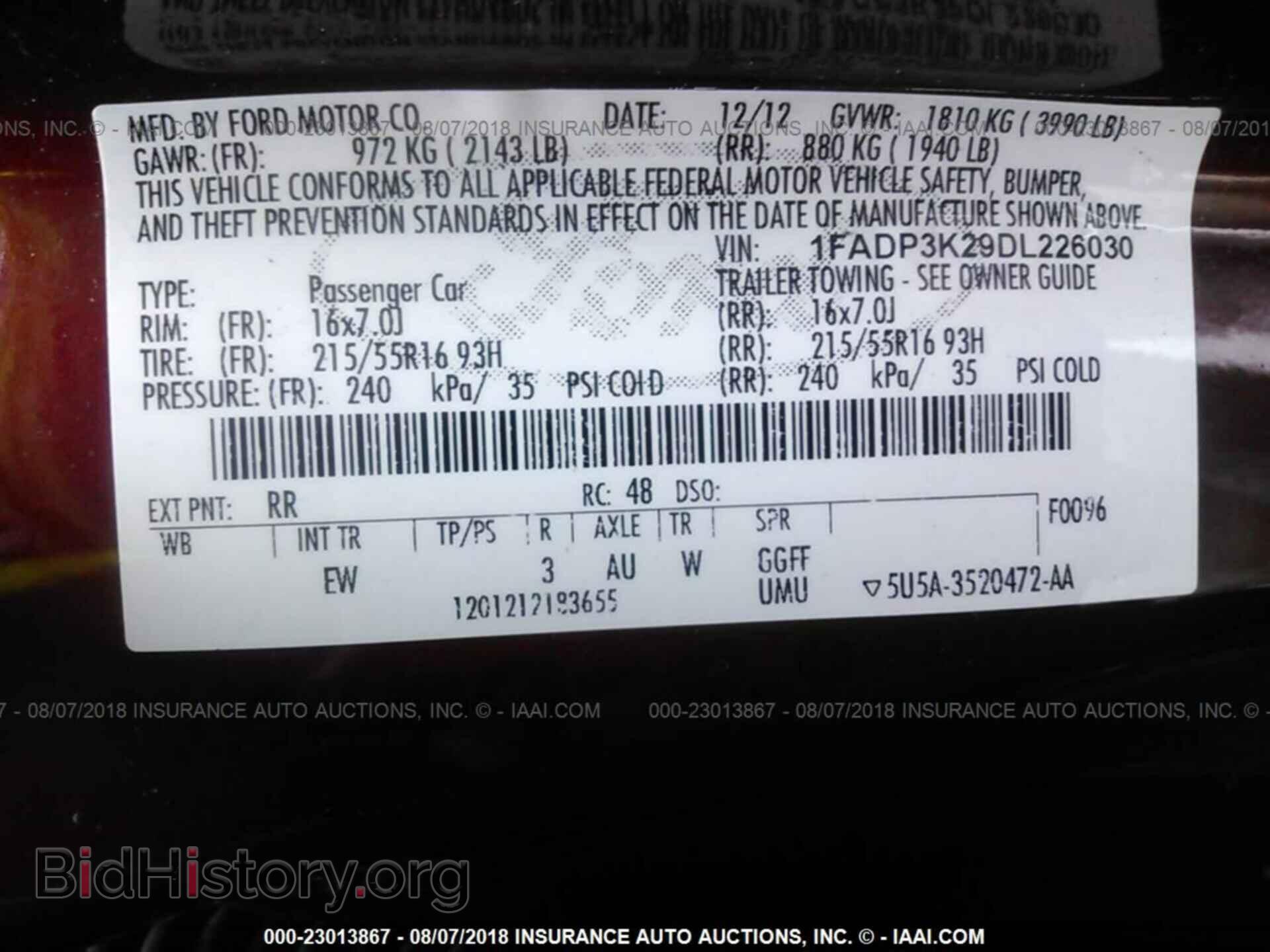 2013 Ford Focus - VIN: 1FADP3K29DL226030 - Photo 9