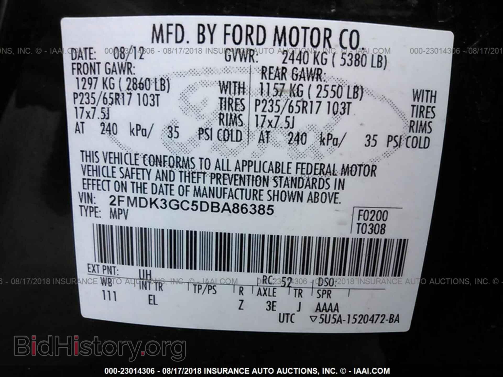 2013 Ford Edge - VIN: 2FMDK3GC5DBA86385 - Фото 9