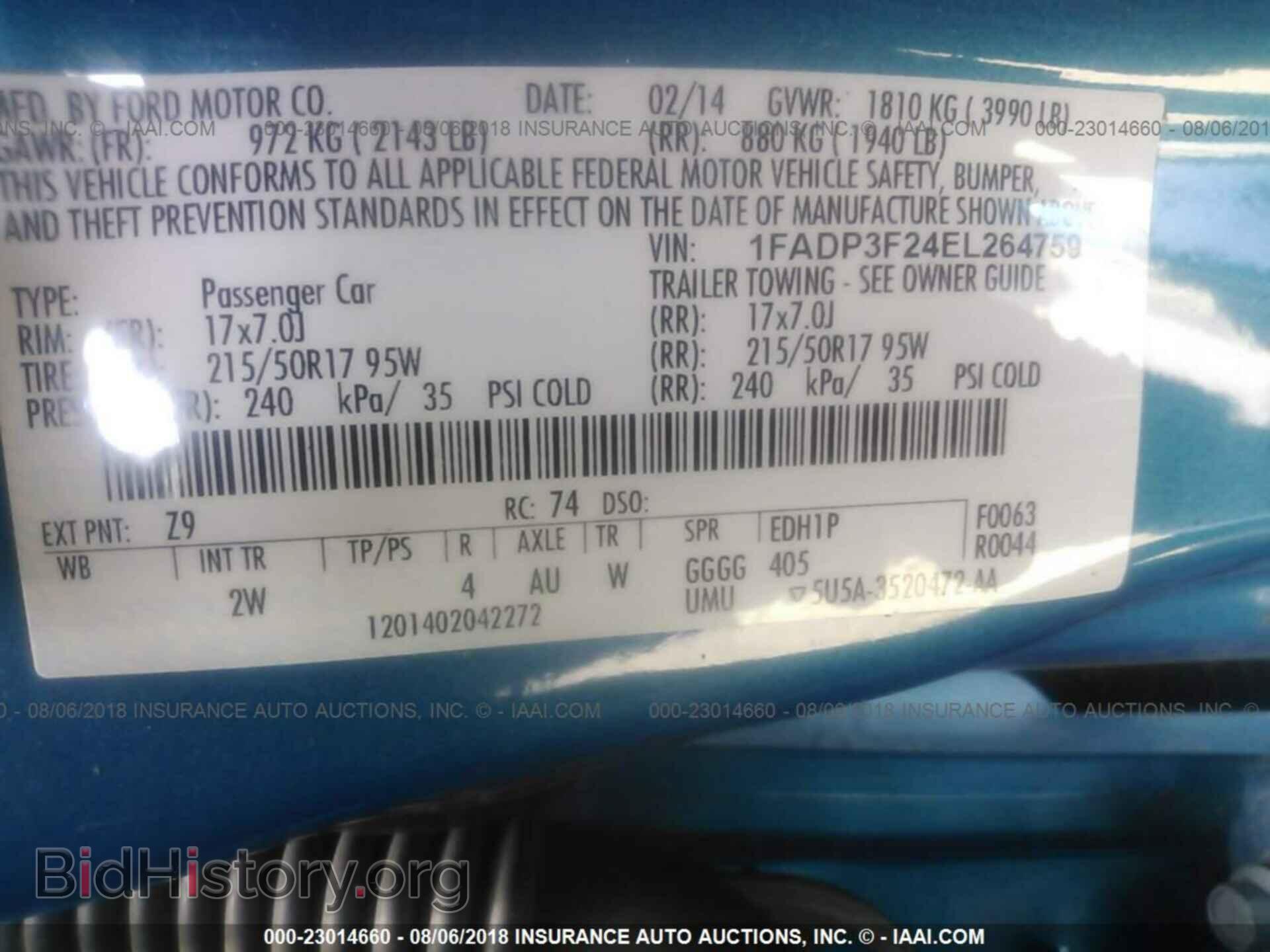 2014 Ford Focus - VIN: 1FADP3F24EL264759 - Фото 9