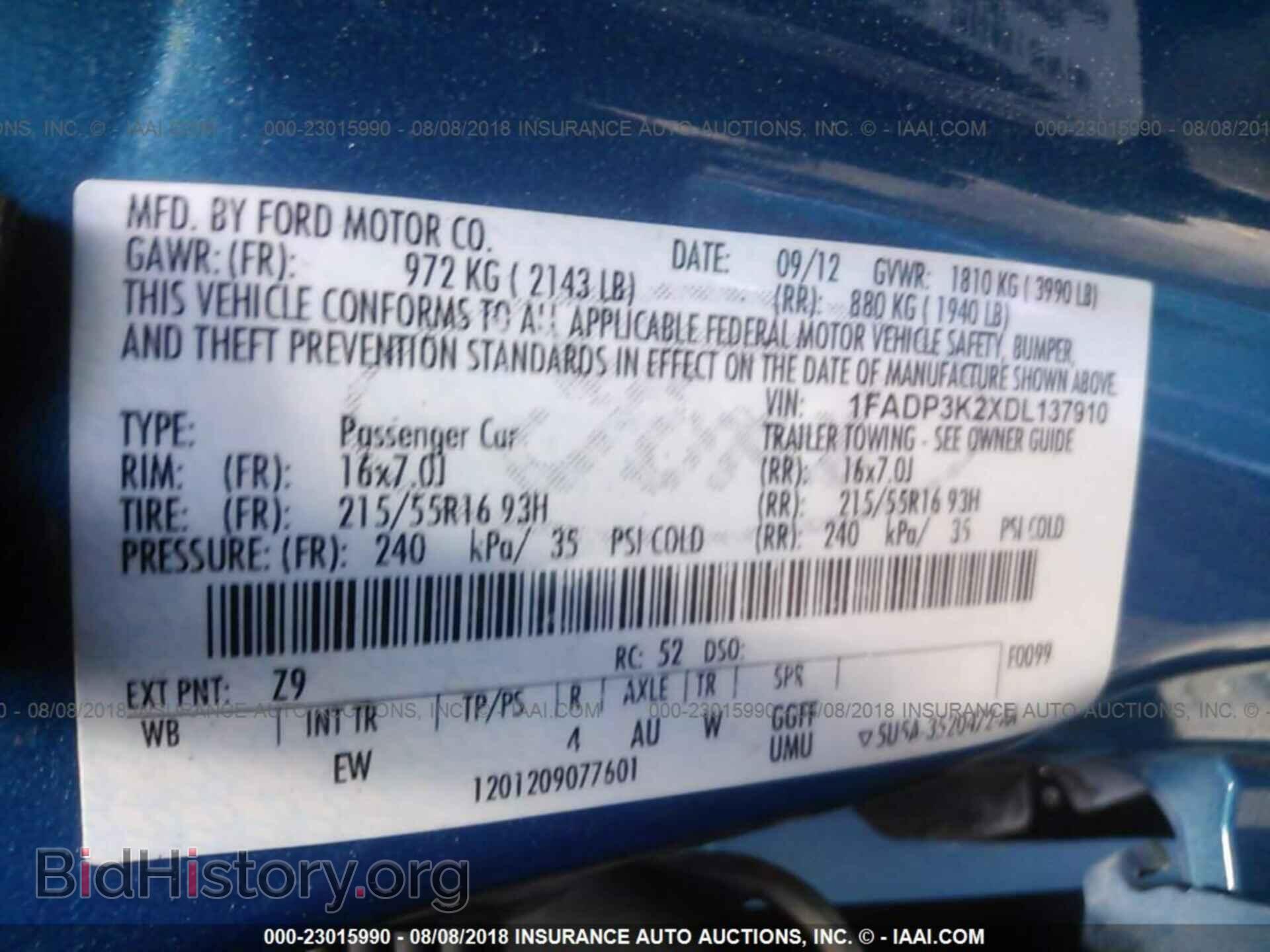 2013 Ford Focus - VIN: 1FADP3K2XDL137910 - Photo 9