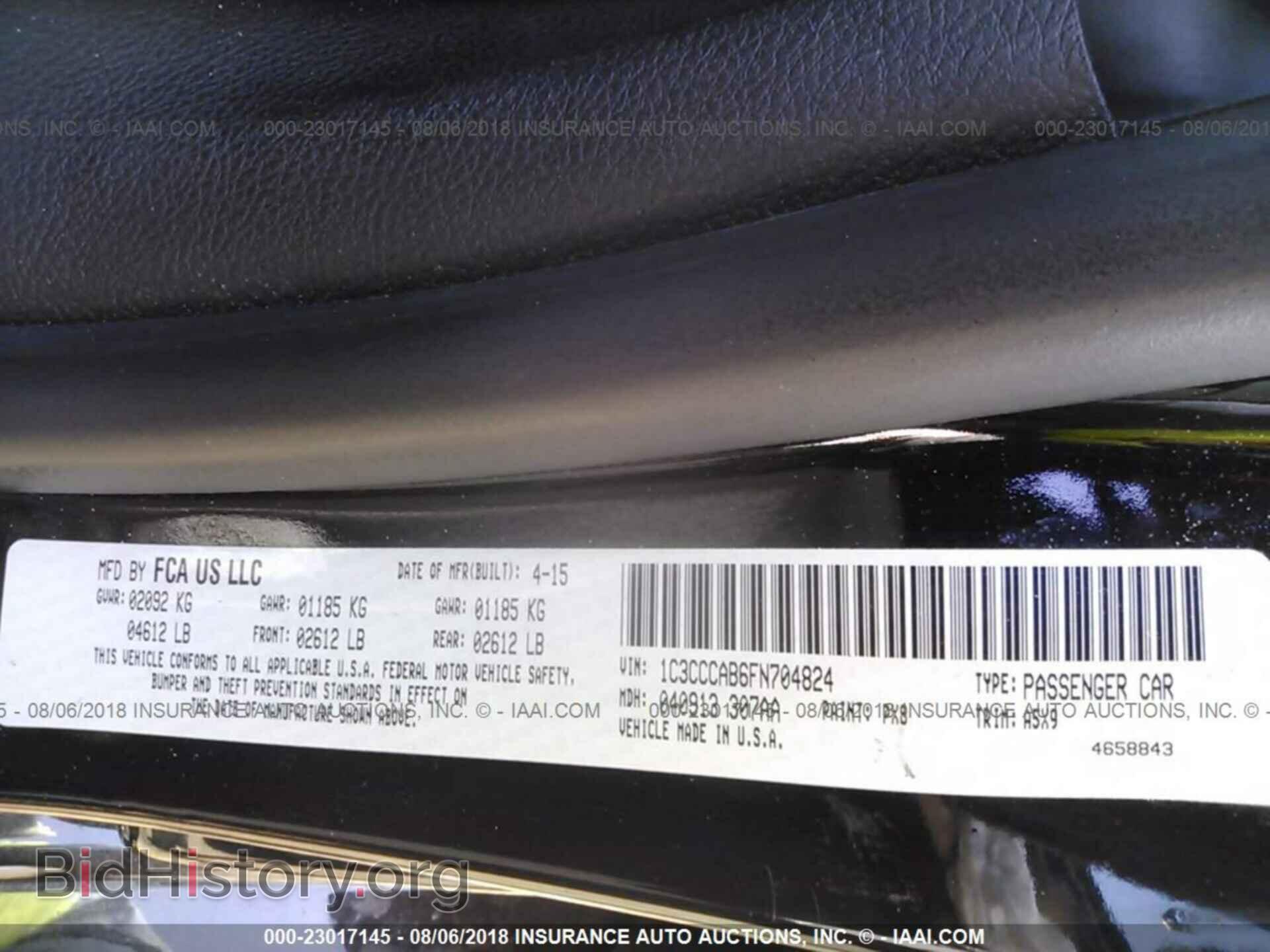 2015 Chrysler 200 - VIN: 1C3CCCAB6FN704824 - Photo 9
