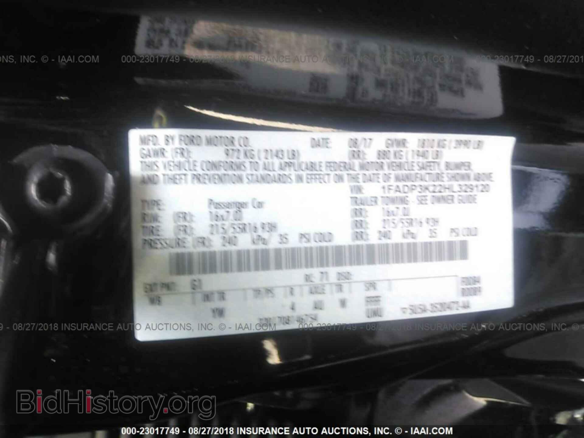 2017 FORD FOCUS - VIN: 1FADP3K22HL329120 - Photo 9