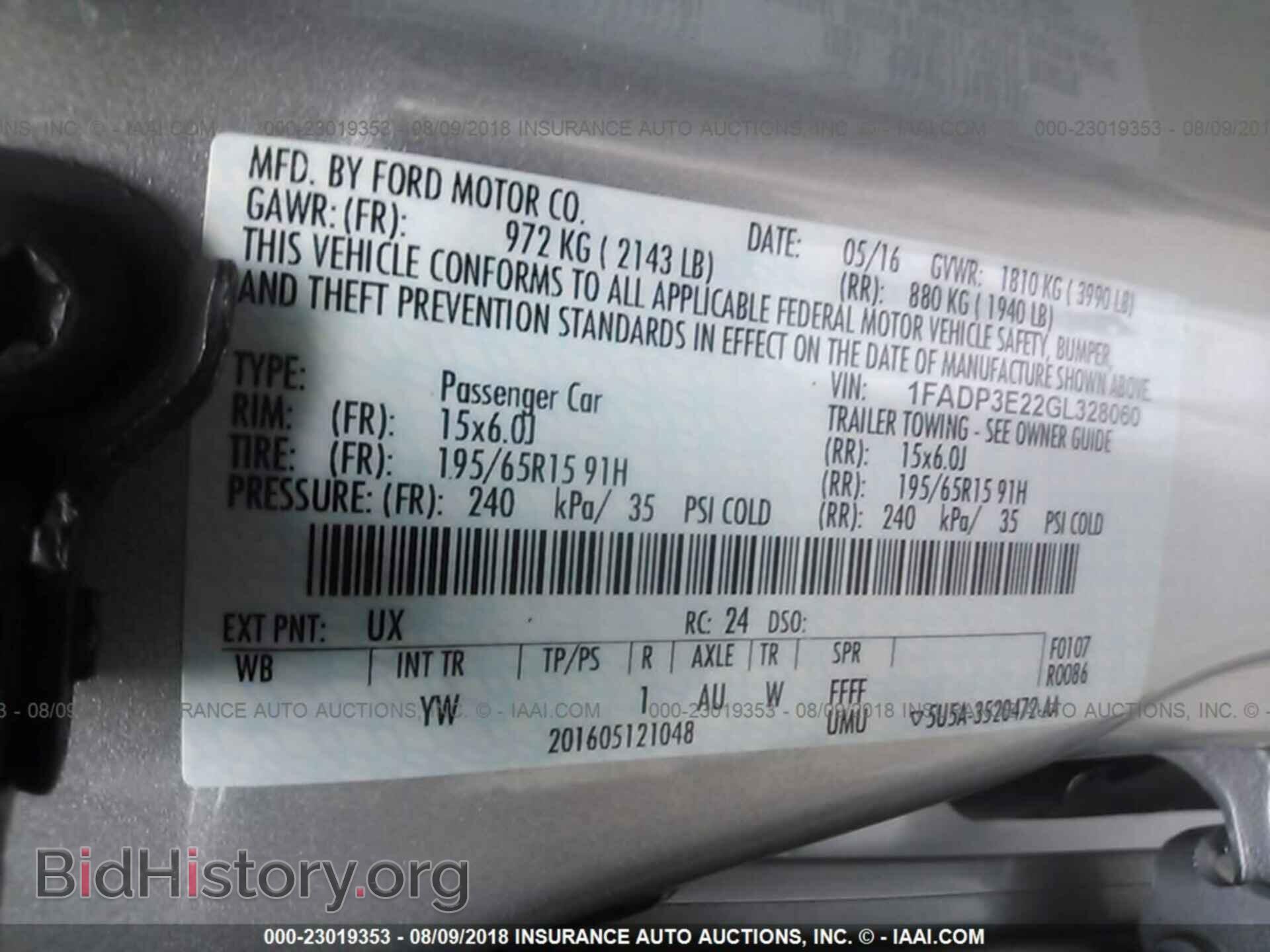 2016 Ford Focus - VIN: 1FADP3E22GL328060 - Фото 9