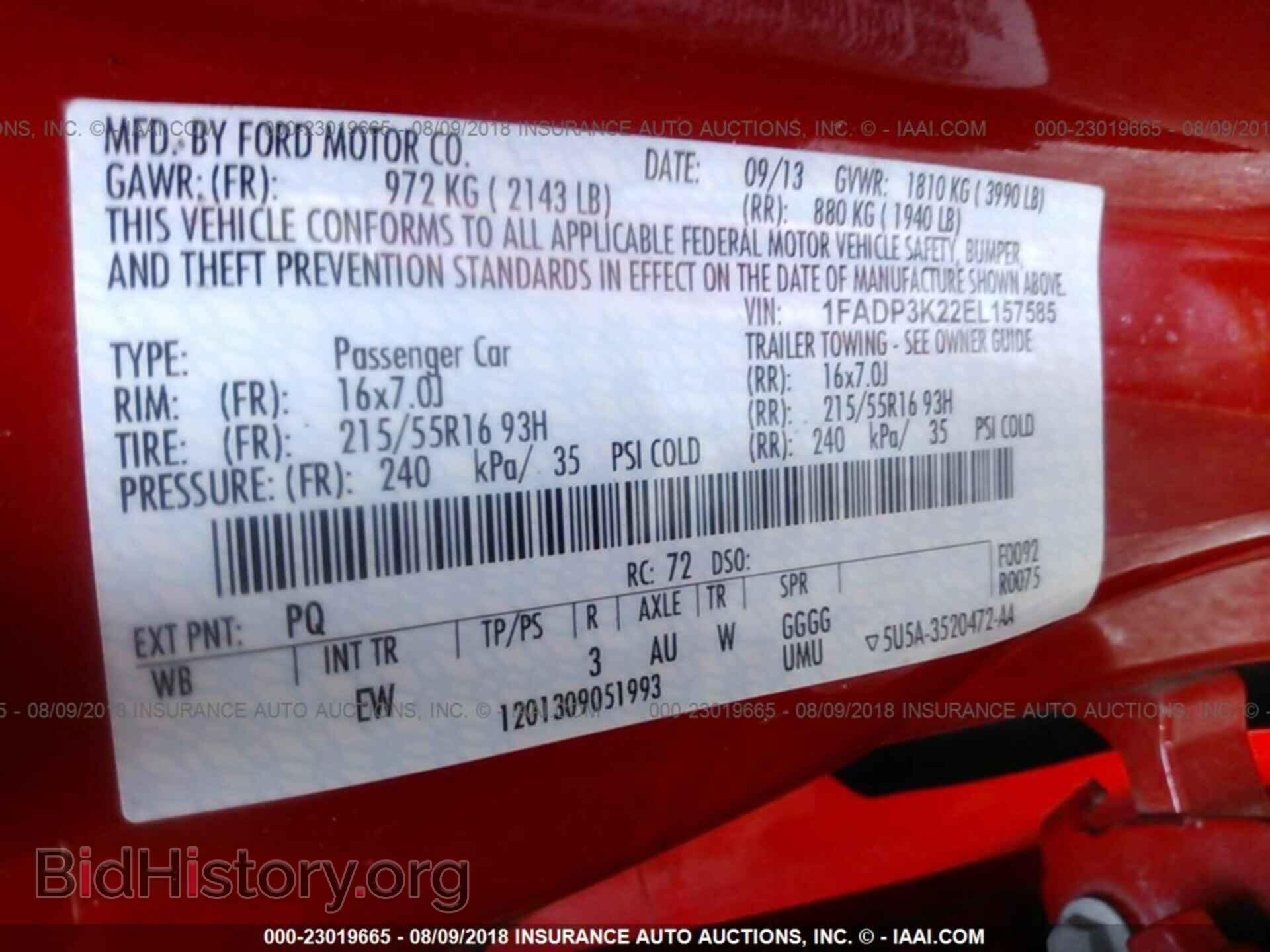 2014 Ford Focus - VIN: 1FADP3K22EL157585 - Фото 9