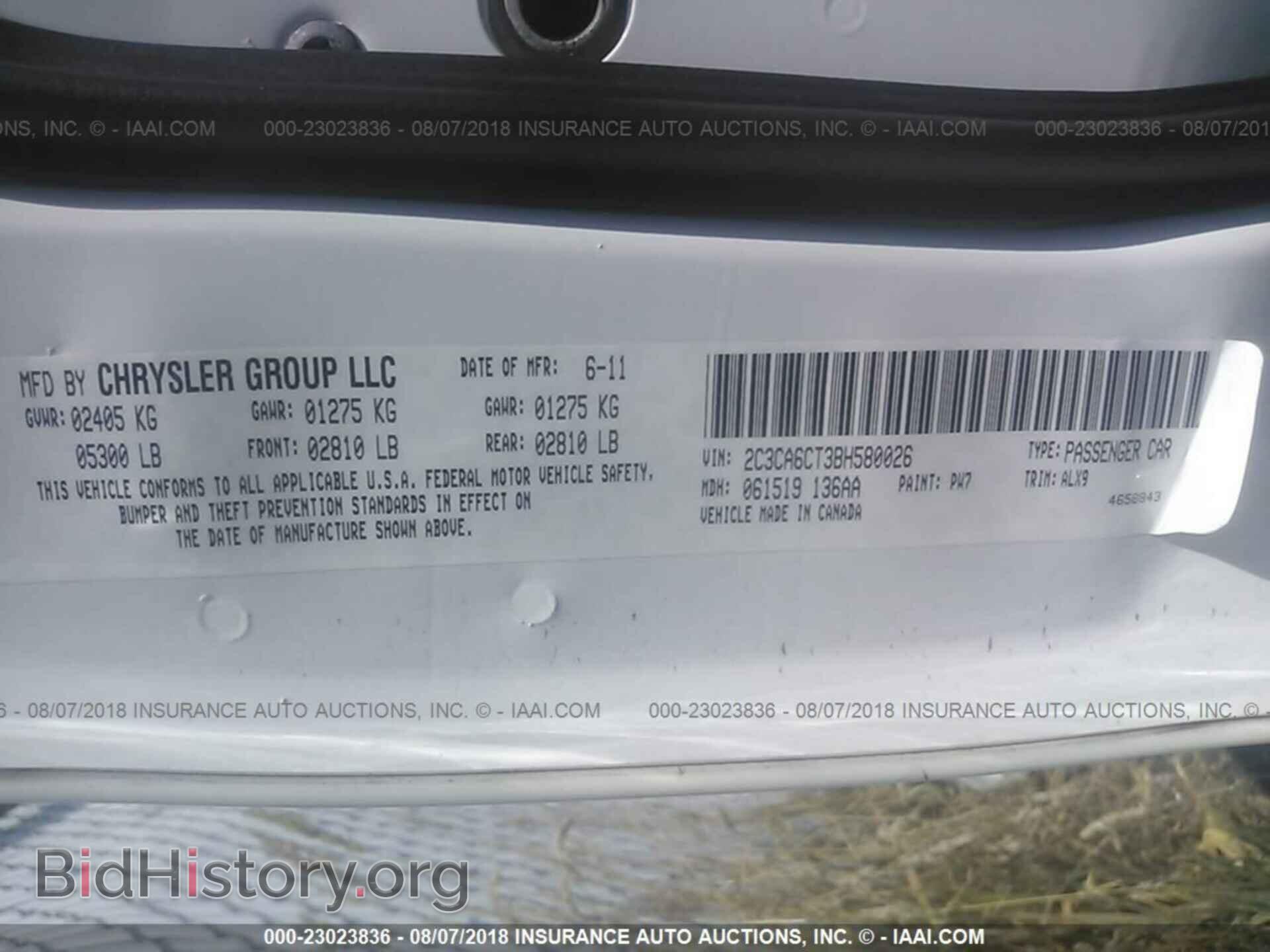 2011 Chrysler 300c - VIN: 2C3CA6CT3BH580026 - Фото 9