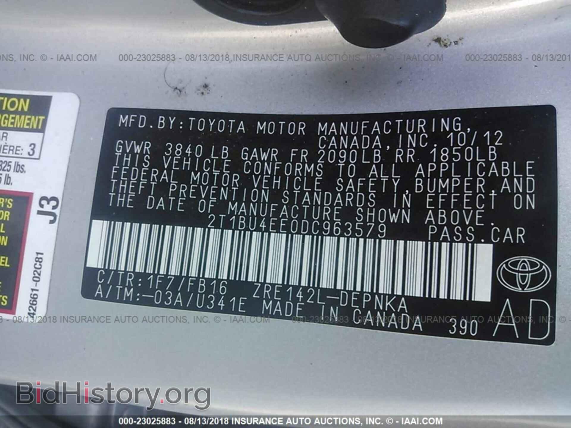 2013 Toyota Corolla - VIN: 2T1BU4EE0DC963579 - Photo 9