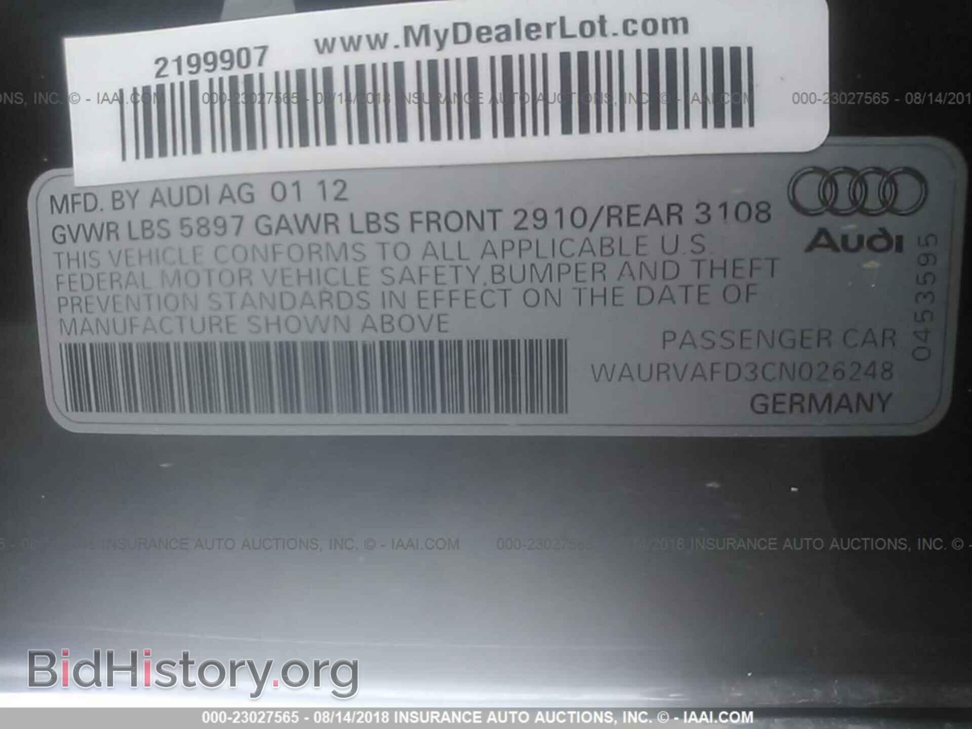 2012 Audi A8 - VIN: WAURVAFD3CN026248 - Photo 9