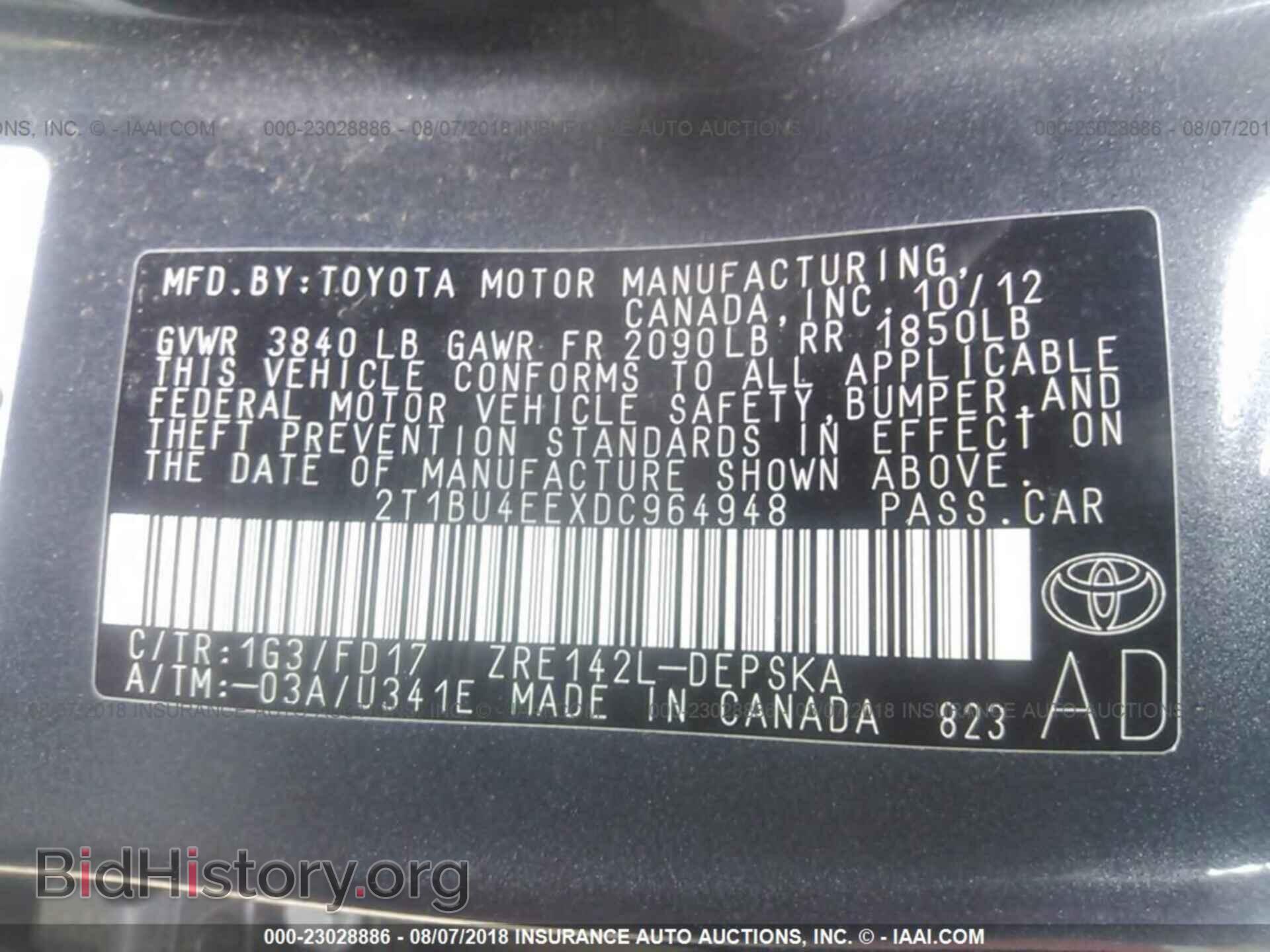 2013 Toyota Corolla - VIN: 2T1BU4EEXDC964948 - Photo 9