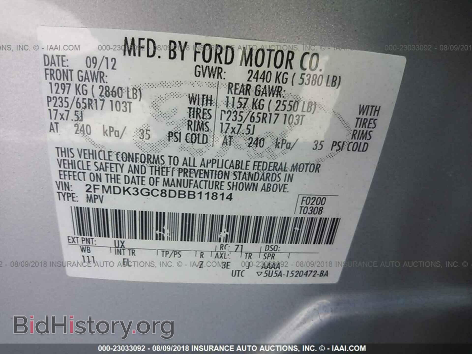2013 Ford Edge - VIN: 2FMDK3GC8DBB11814 - Photo 9