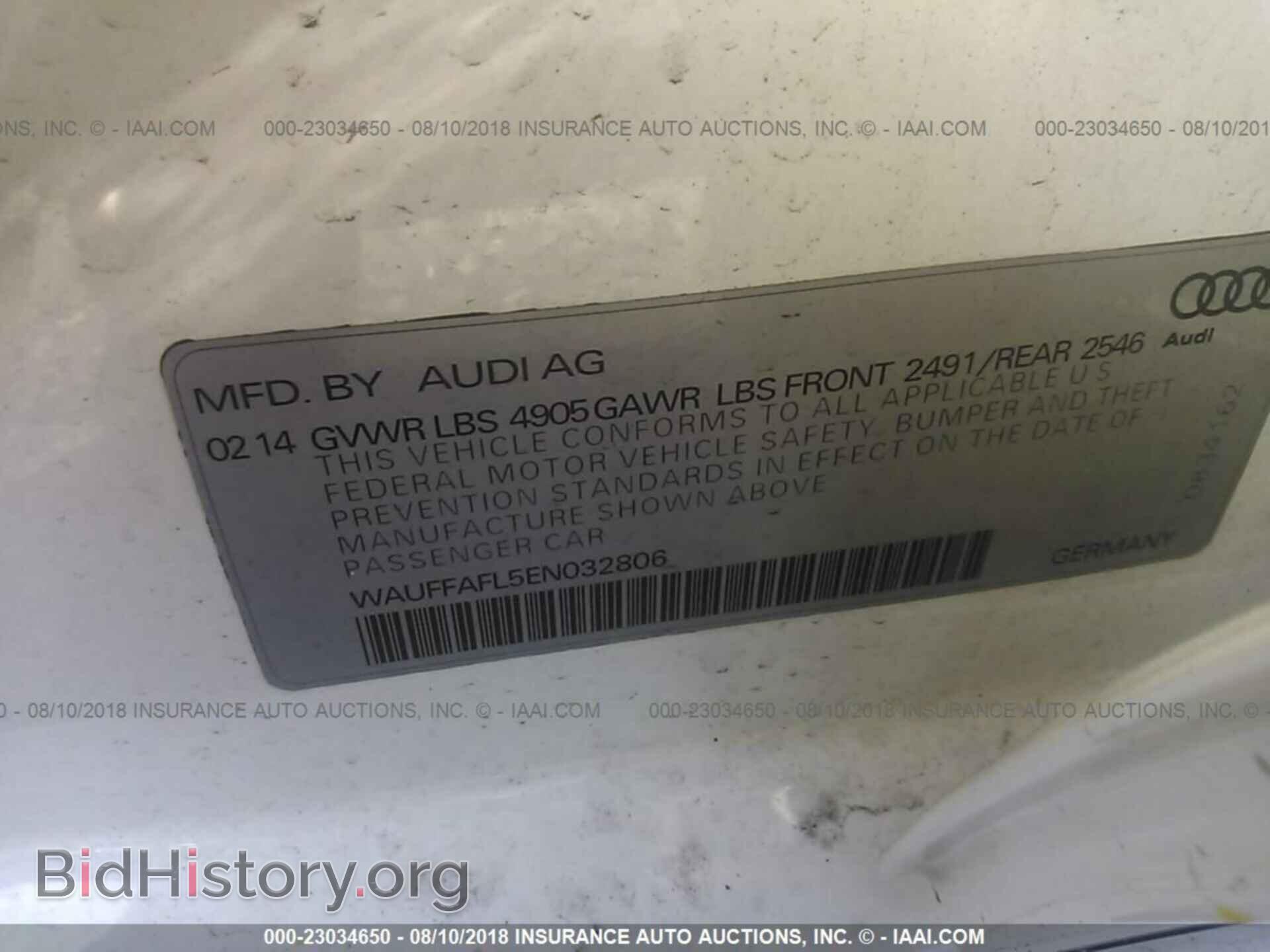 2014 Audi A4 - VIN: WAUFFAFL5EN032806 - Фото 9