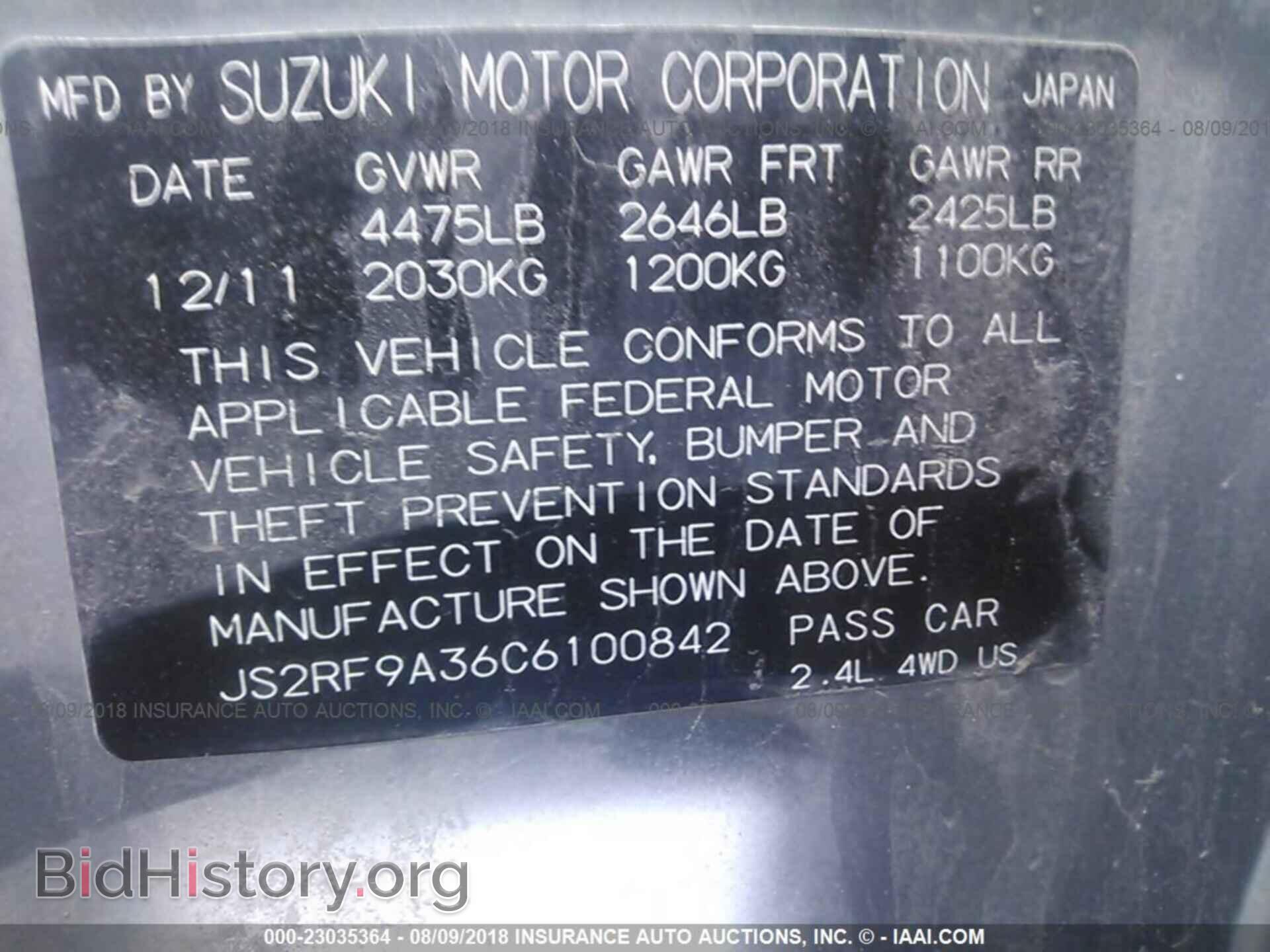 2012 Suzuki Kizashi - VIN: JS2RF9A36C6100842 - Photo 9