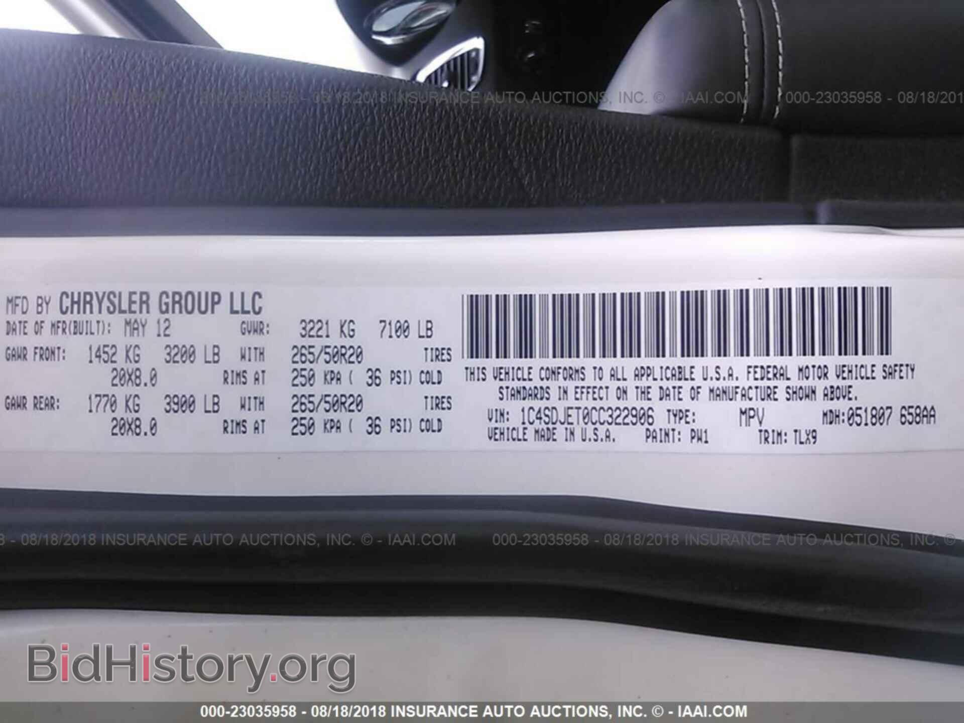 2012 Dodge Durango - VIN: 1C4SDJET0CC322906 - Photo 9