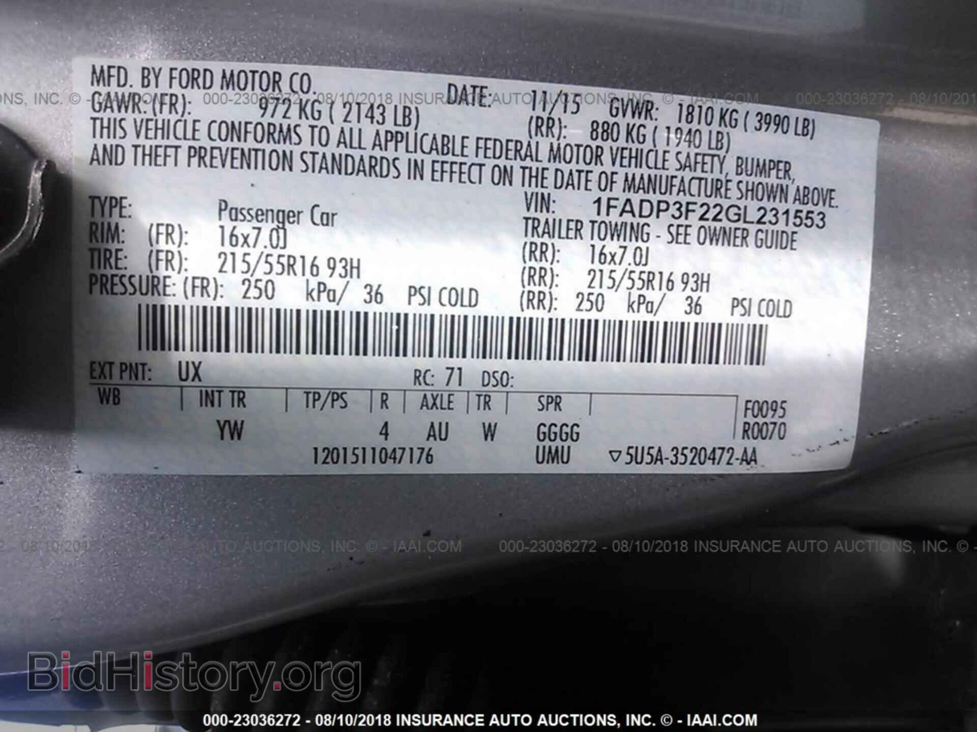 2016 Ford Focus - VIN: 1FADP3F22GL231553 - Фото 9