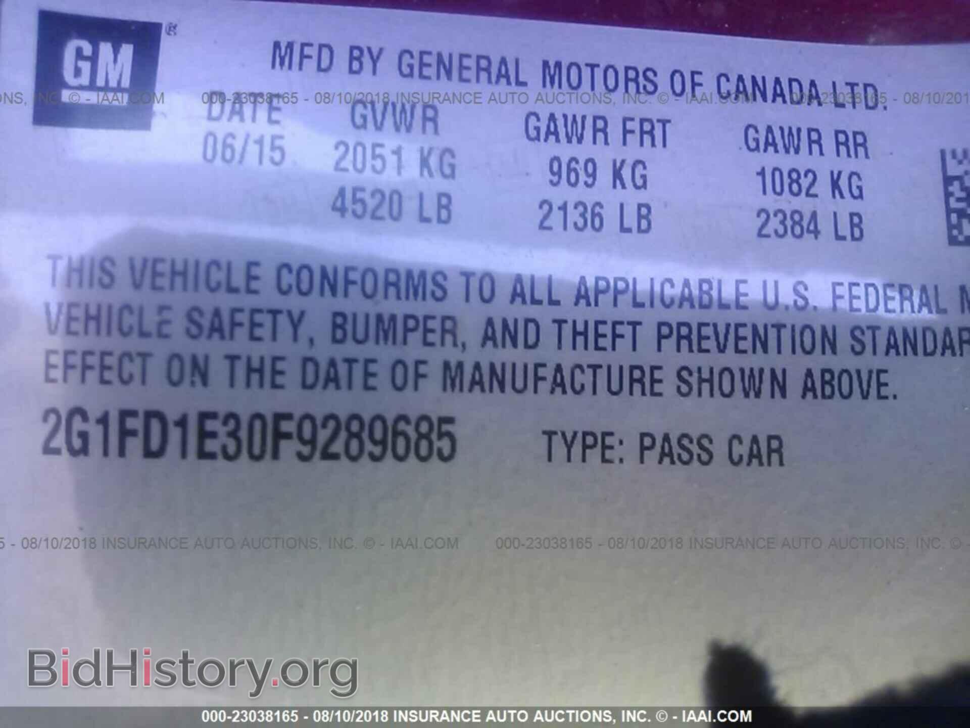 2015 Chevrolet Camaro - VIN: 2G1FD1E30F9289685 - Фото 9