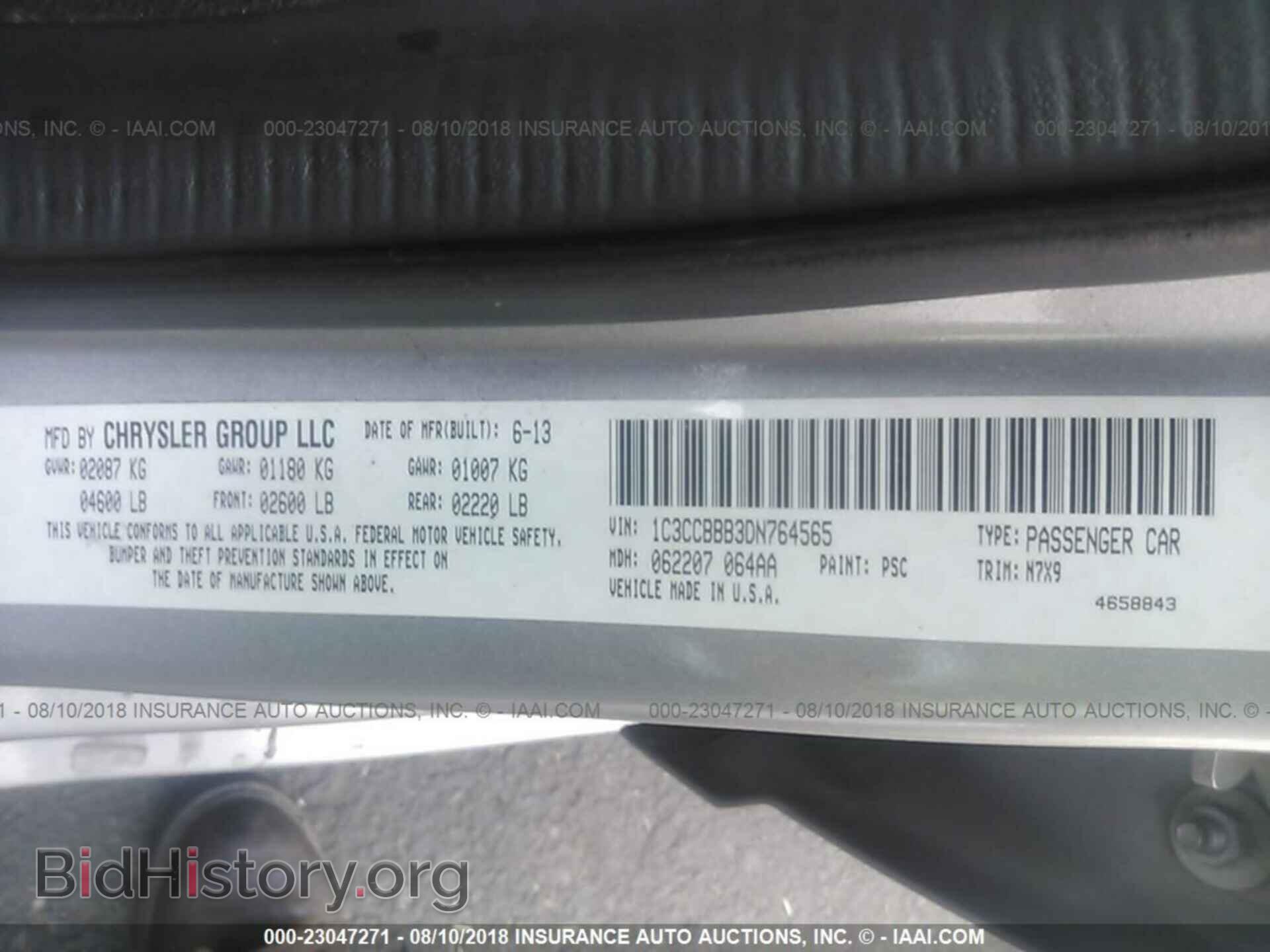2013 CHRYSLER 200 - VIN: 1C3CCBBB3DN764565 - Photo 9
