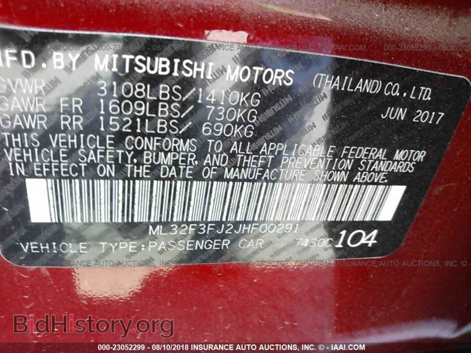 2018 MITSUBISHI MIRAGE - VIN: ML32F3FJ2JHF00291 - Фото 9