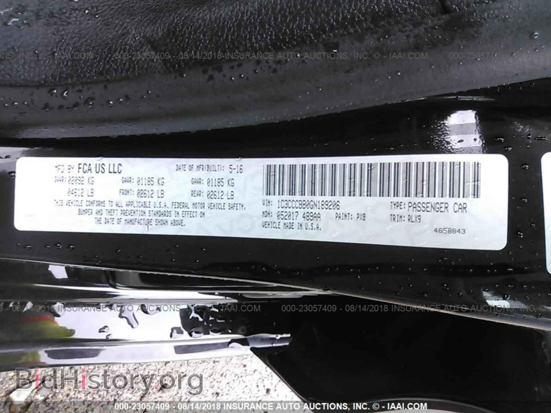 2016 Chrysler 200 - VIN: 1C3CCCBB0GN189206 - Photo 9